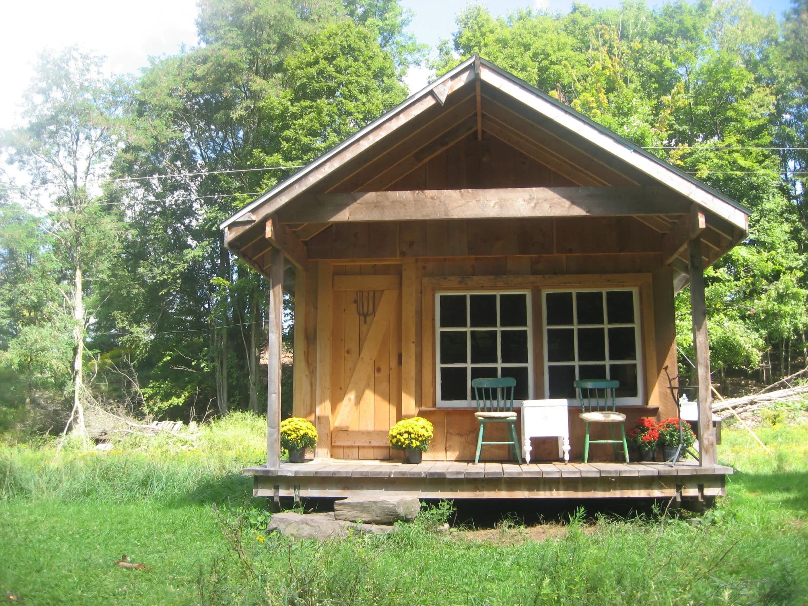 Farmhand Cabin overlooking stream