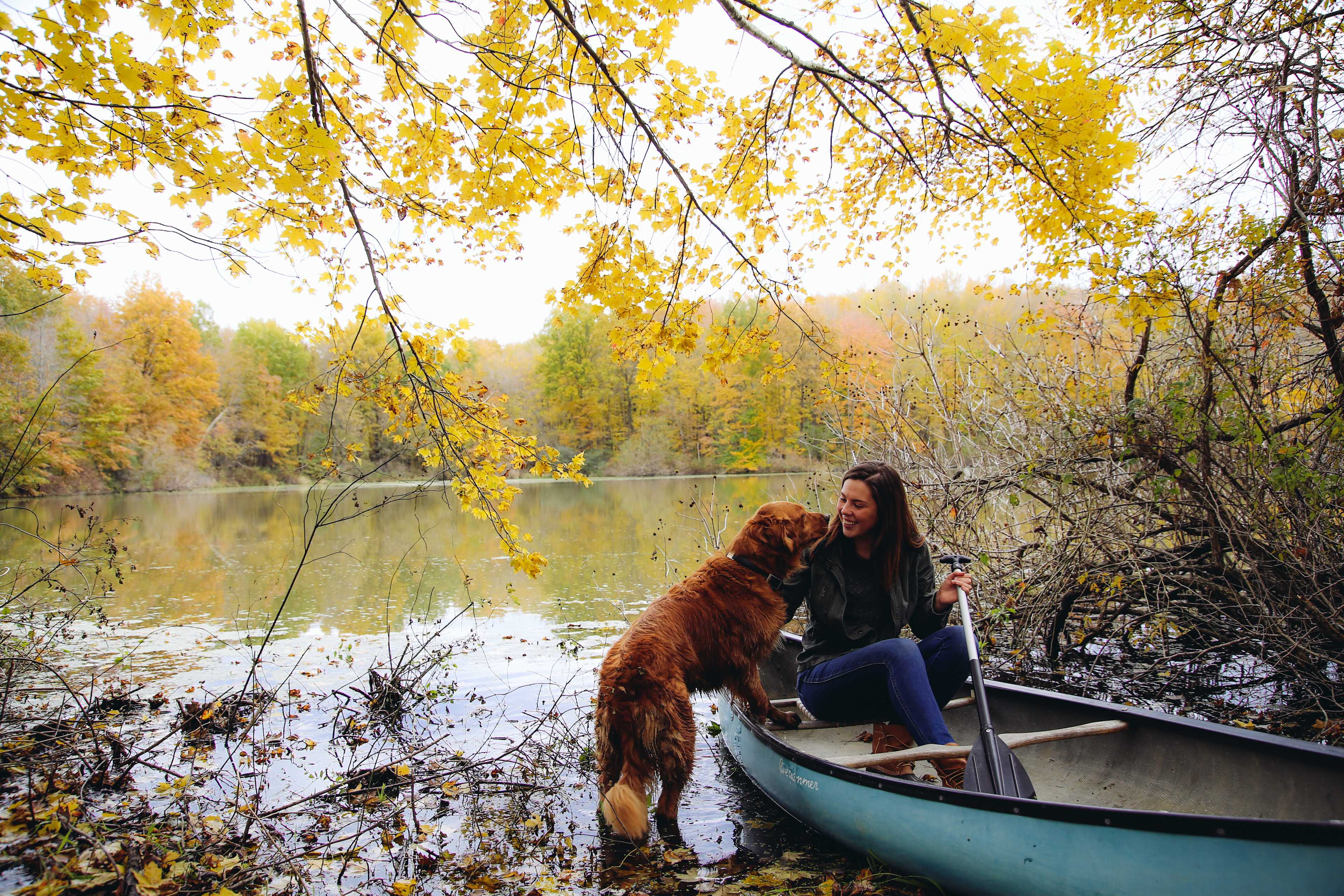 Ruby was thinking about taking a canoe ride. 