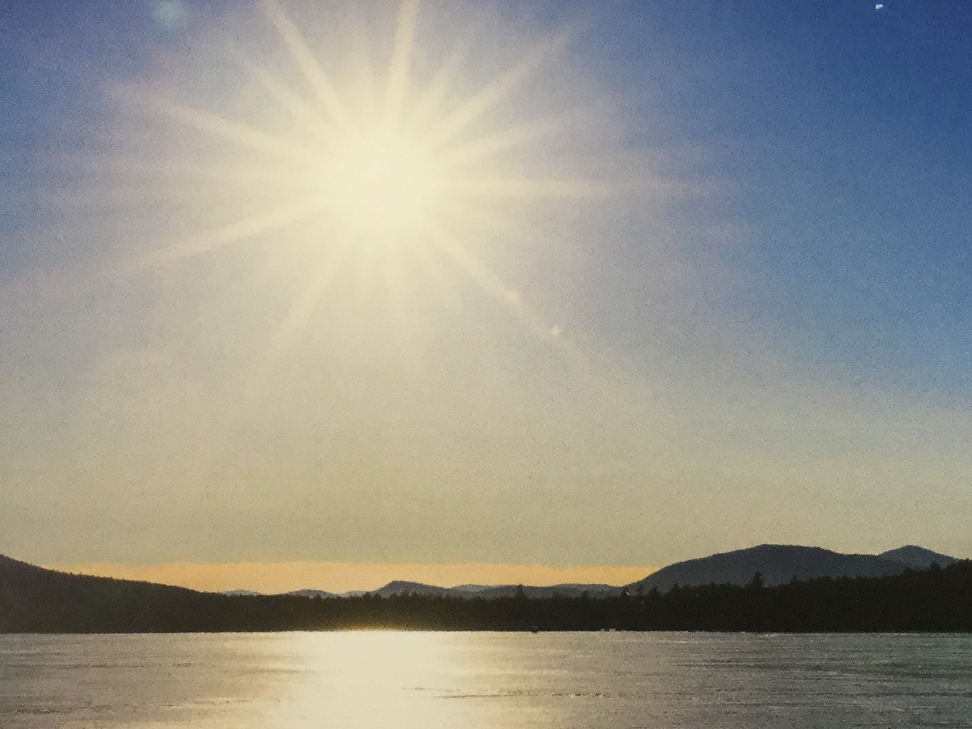 Sun dog over the lake
