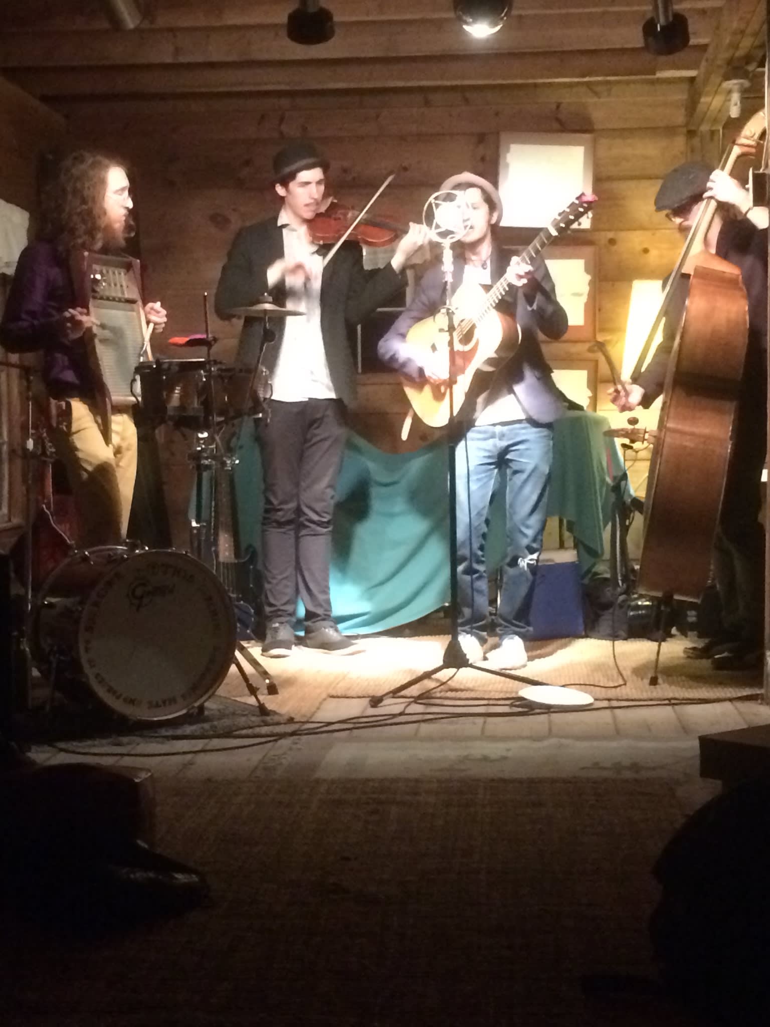One of the barns has been converted into an event space and concert venue.  Camp Benjamin hosts music groups from around the globe in the cozy space for groups up to 40 people.