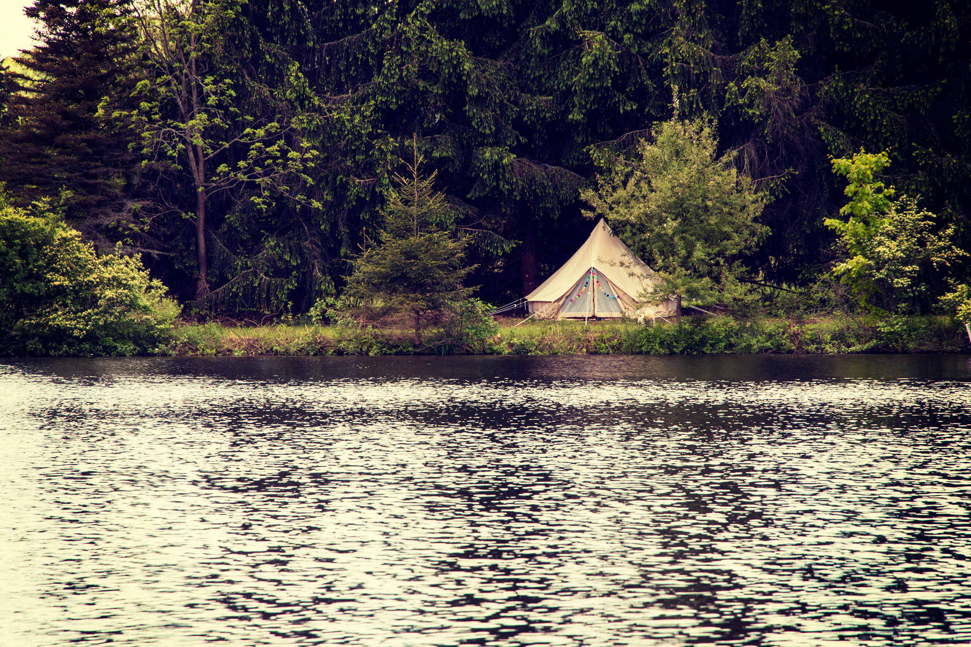 Tucked away amongst the pines and the pond. 