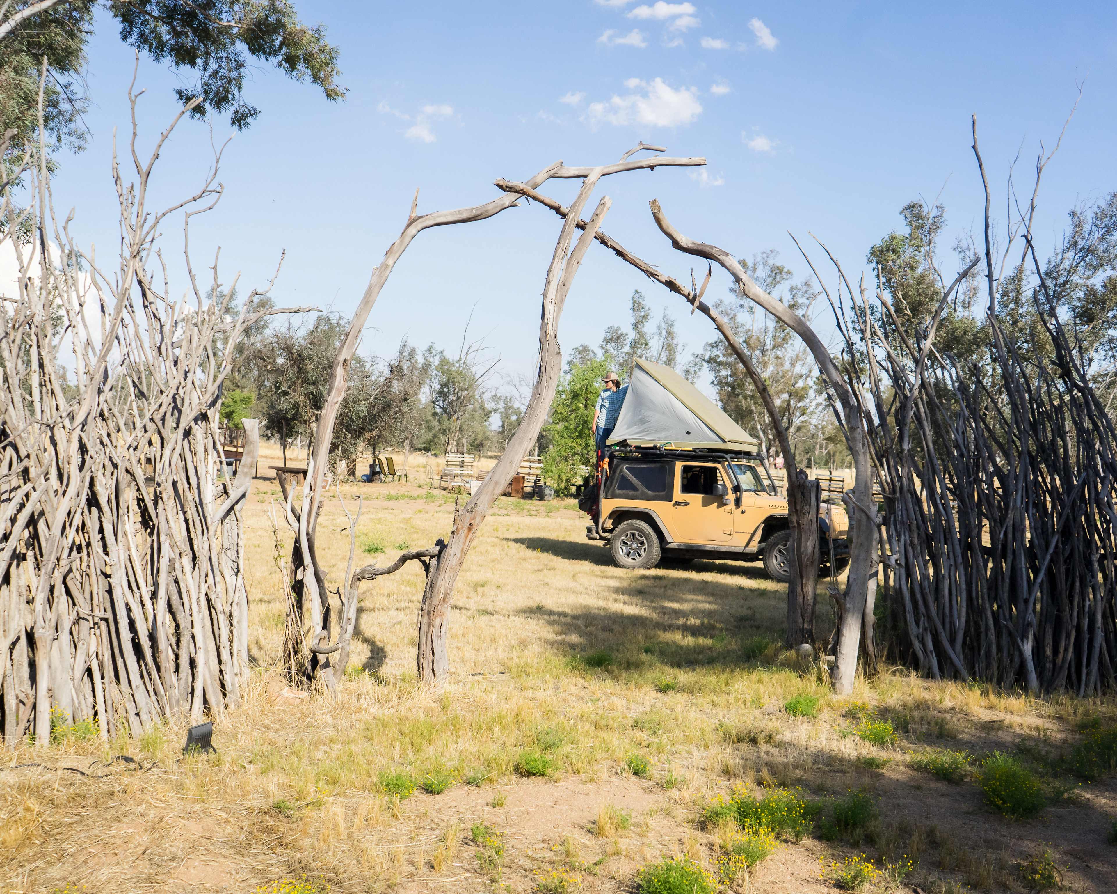 Camp inside the grounds