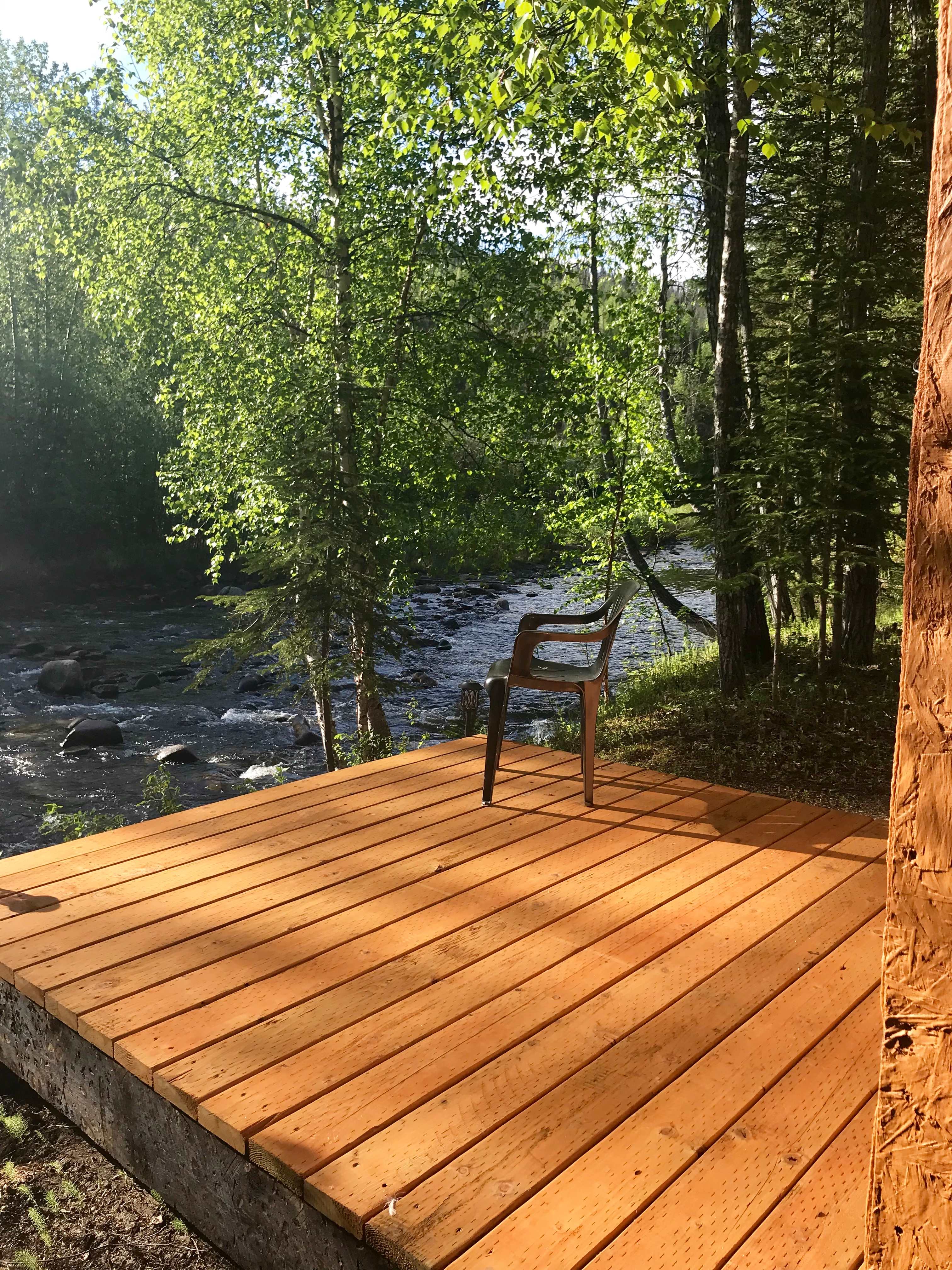 The view down river