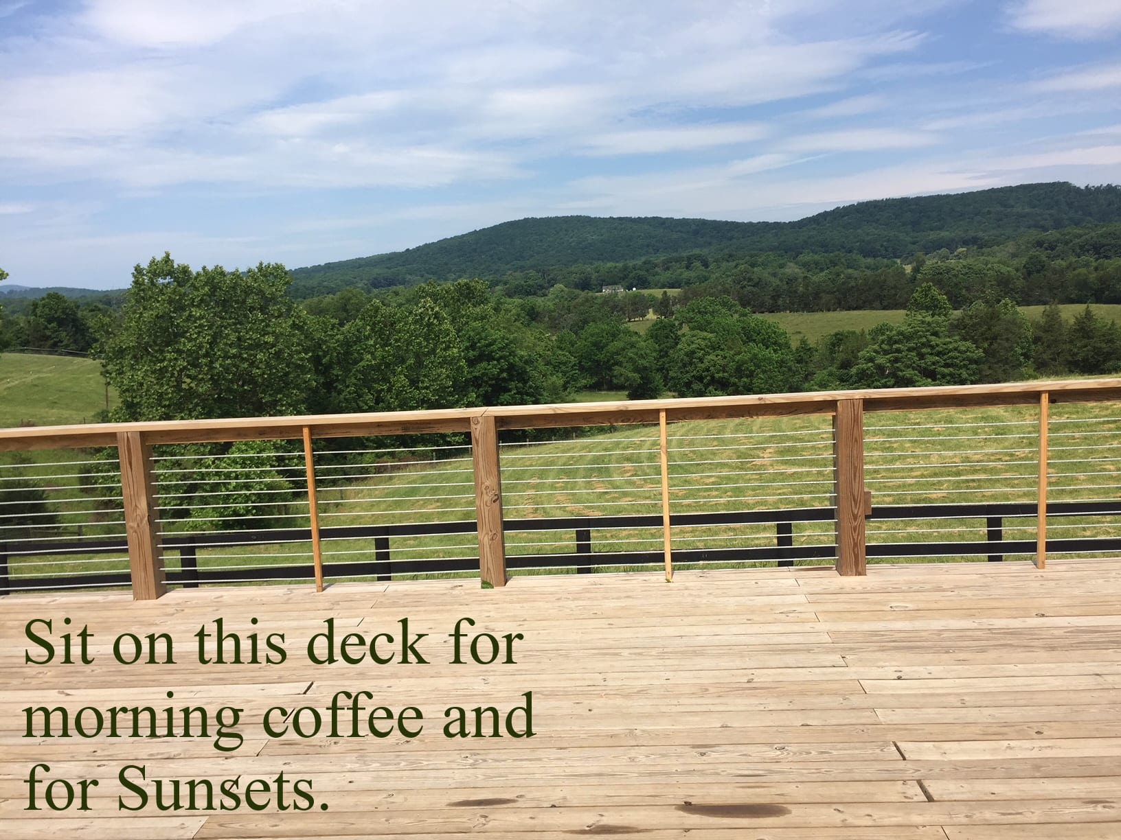 View from huge deck of Pavilion 30 yards away.
