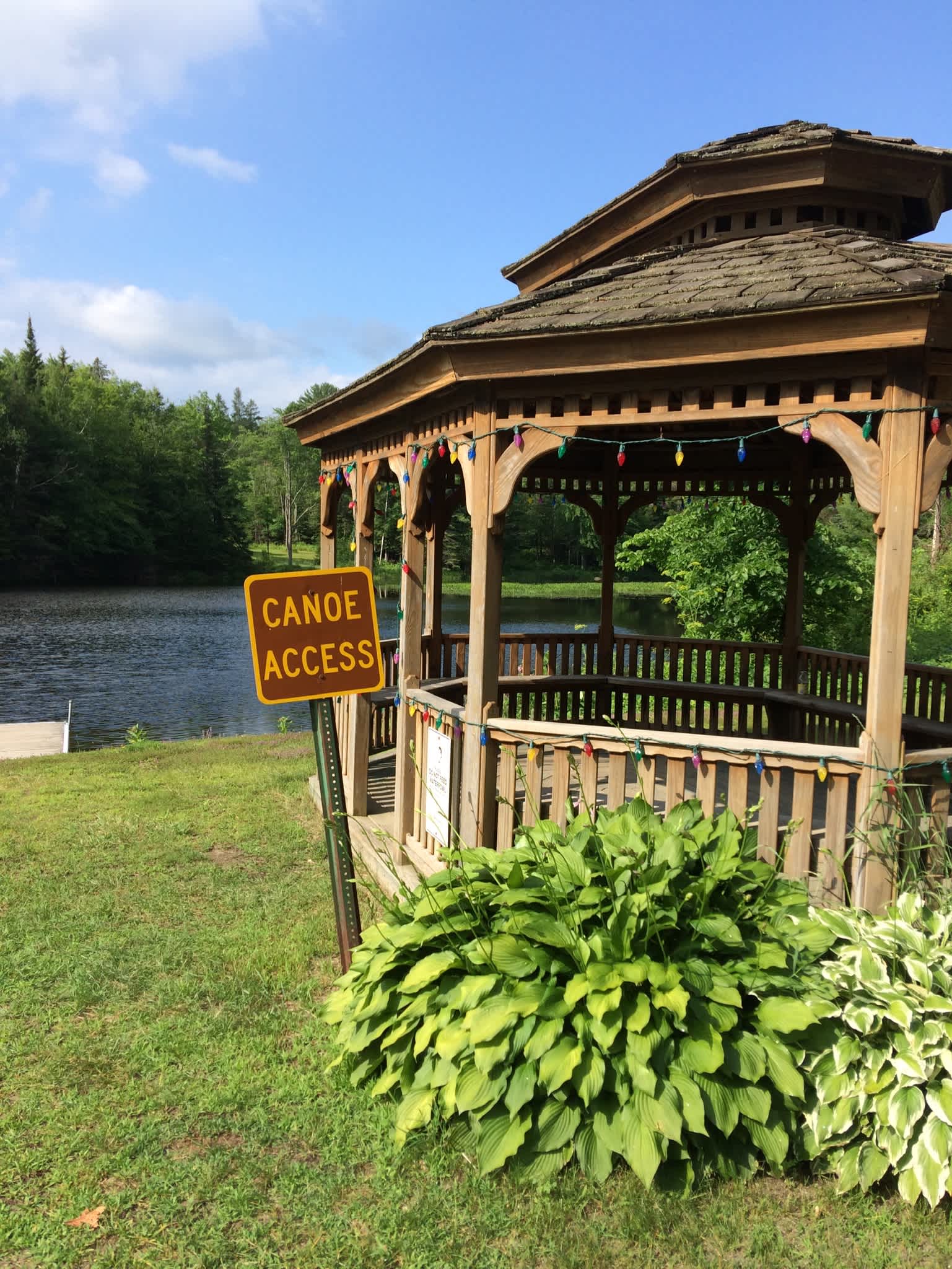 Canoe access at town park.