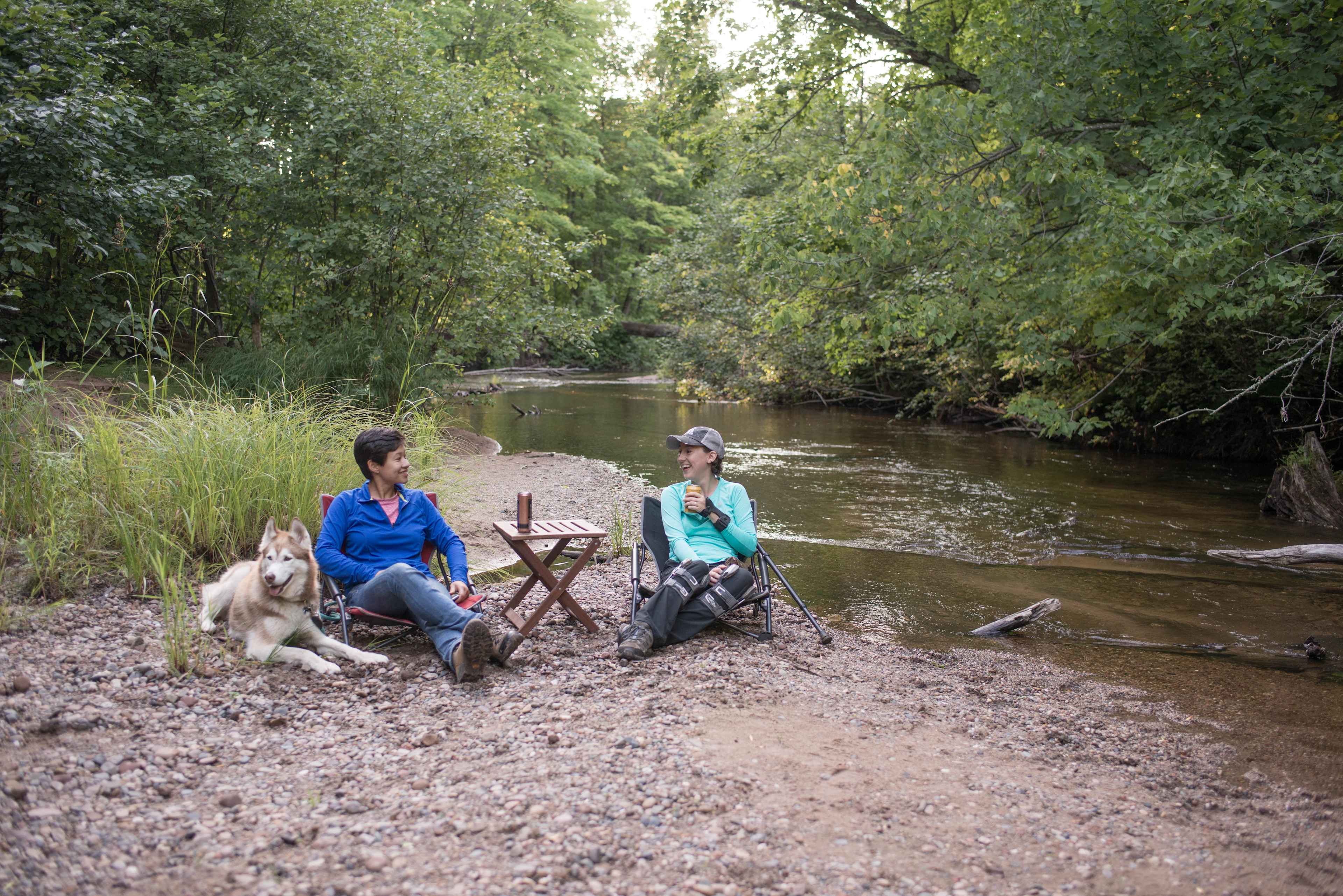 The river is right by the campsite and is completely private!