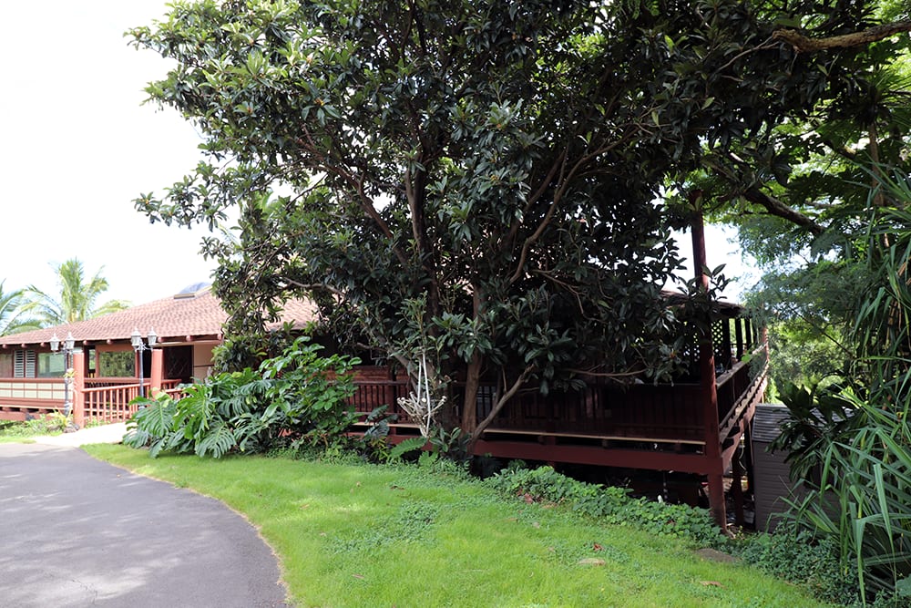 The main entrance to the main house