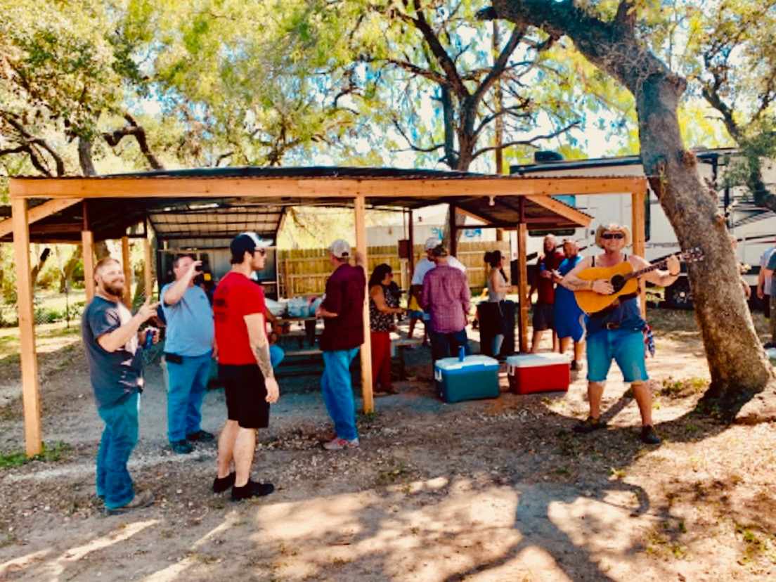 Our pavilion is great fun meeting and getting to know other campers!