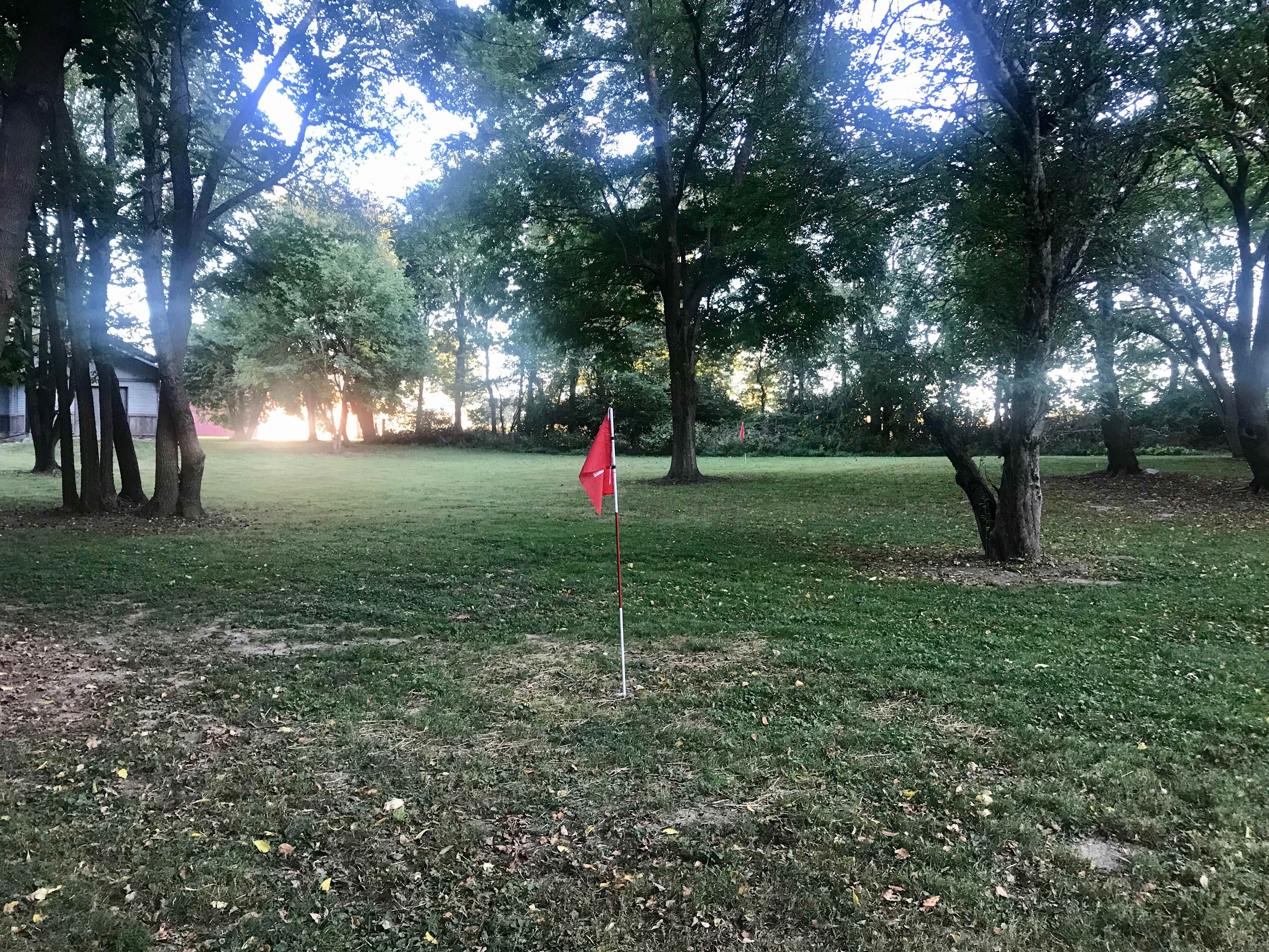 View of the golf putting area.