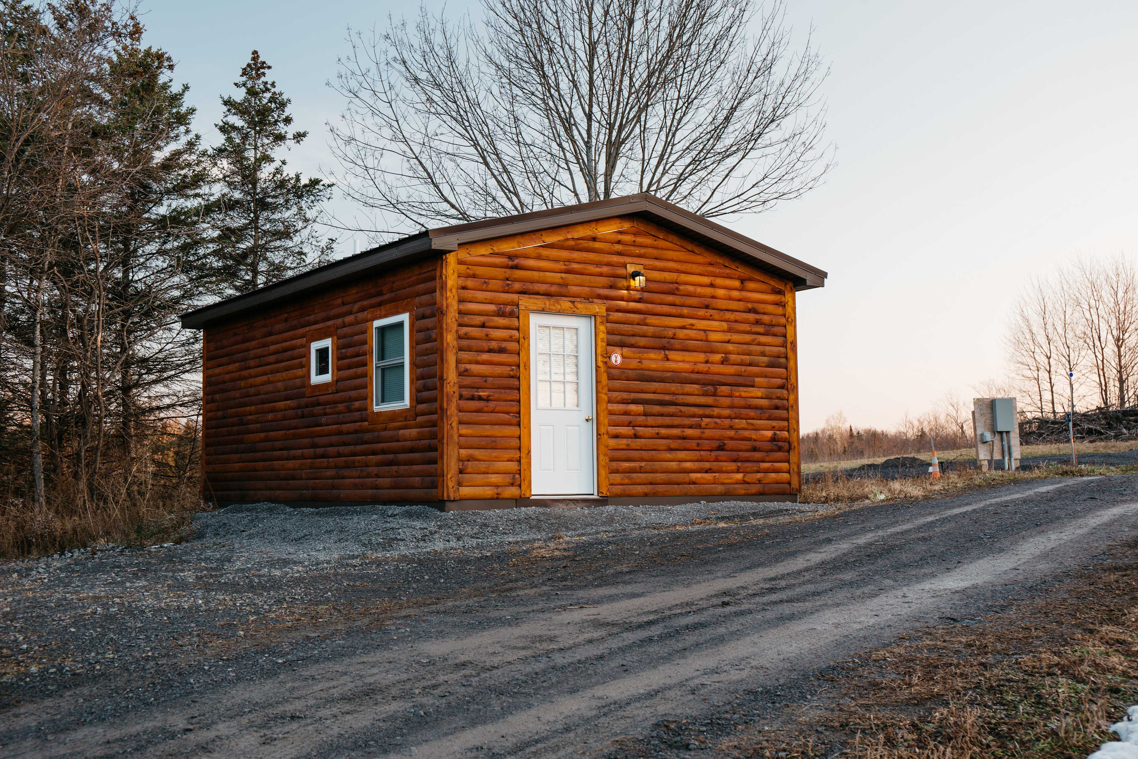 Cabin at the top of the hill.