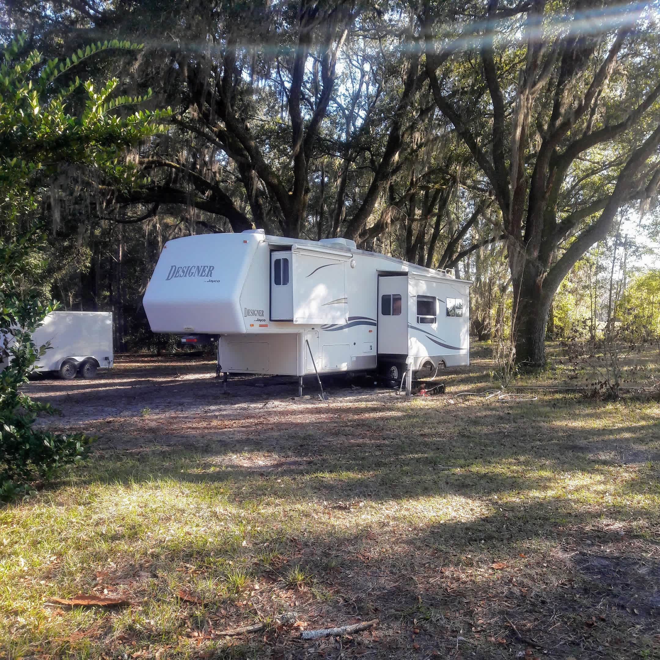 Where we live on the property- right near the 2 driveways to pull in.
