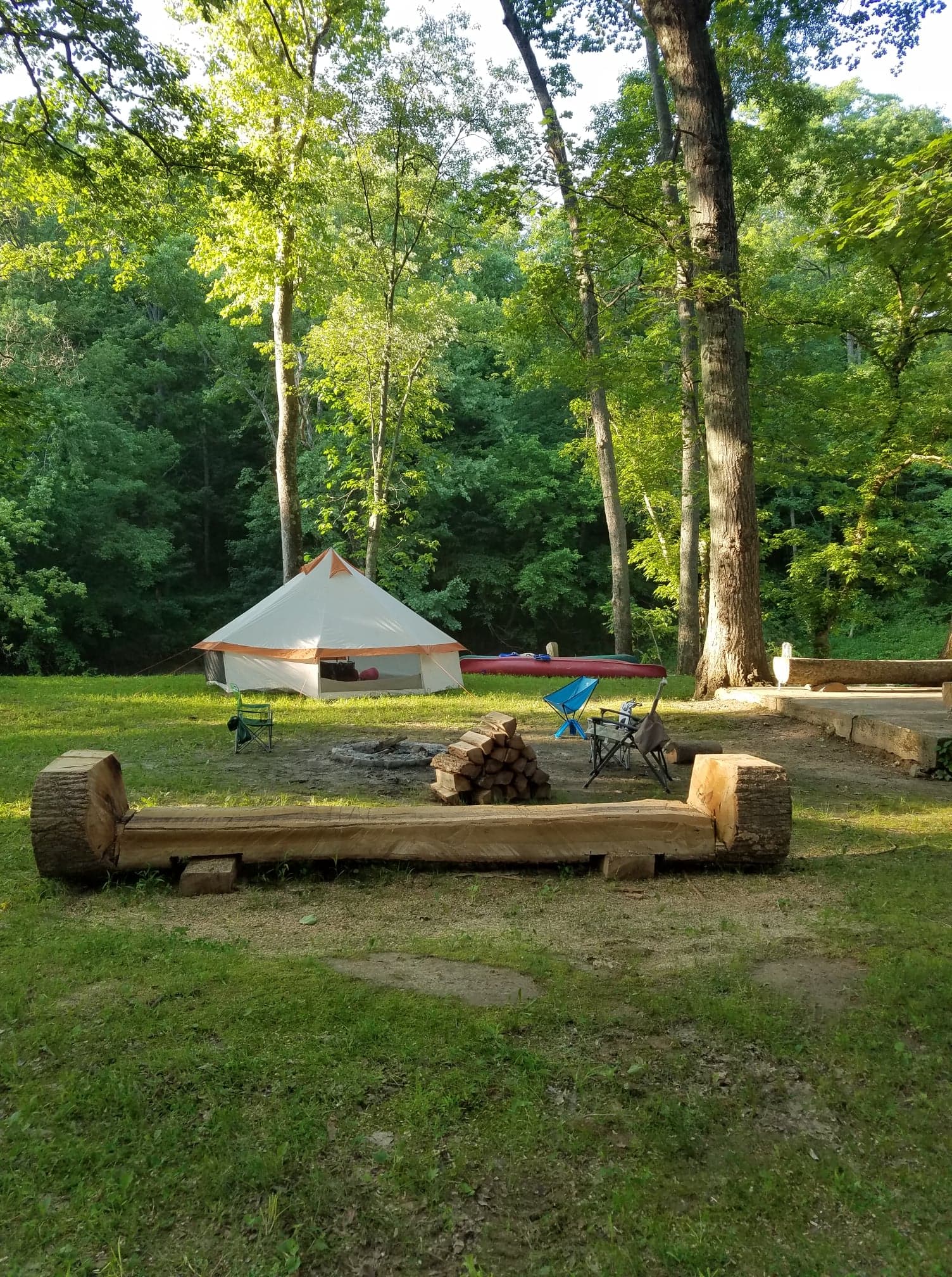 We have several benches on the property as well as picnic tables