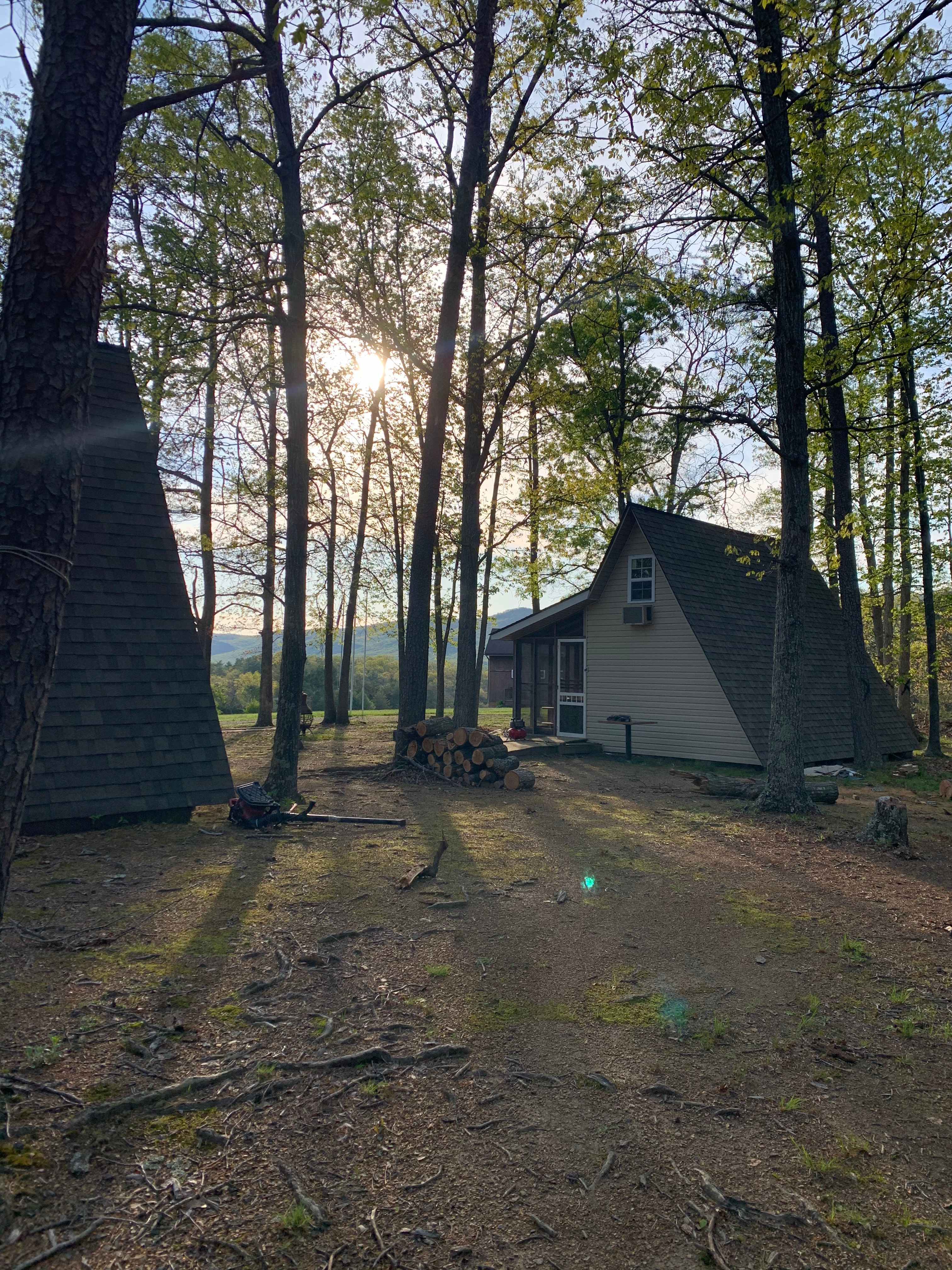 Taken from bathroom (cabins by restroom)