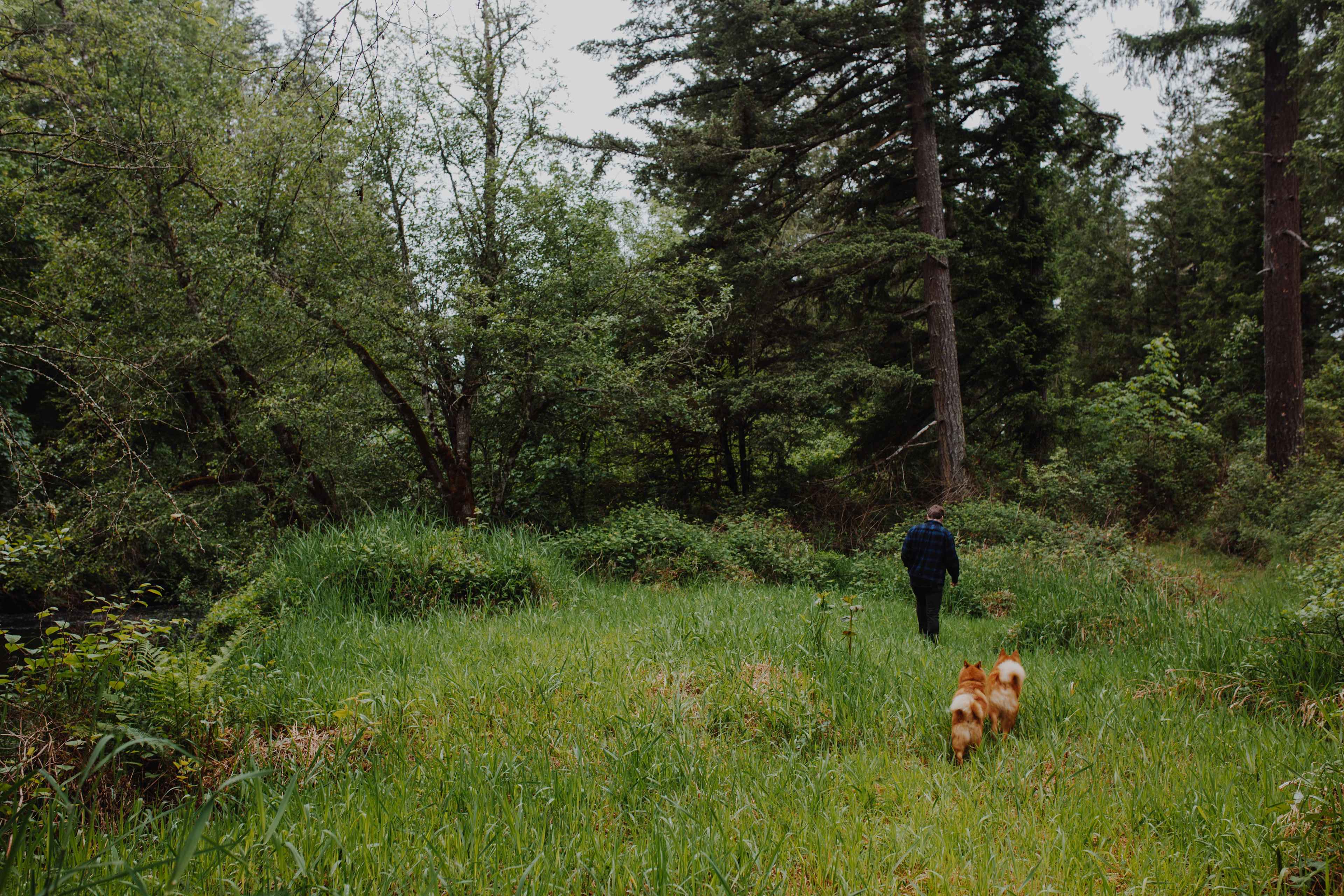 This is a short walk back to the kitchen and showers. 