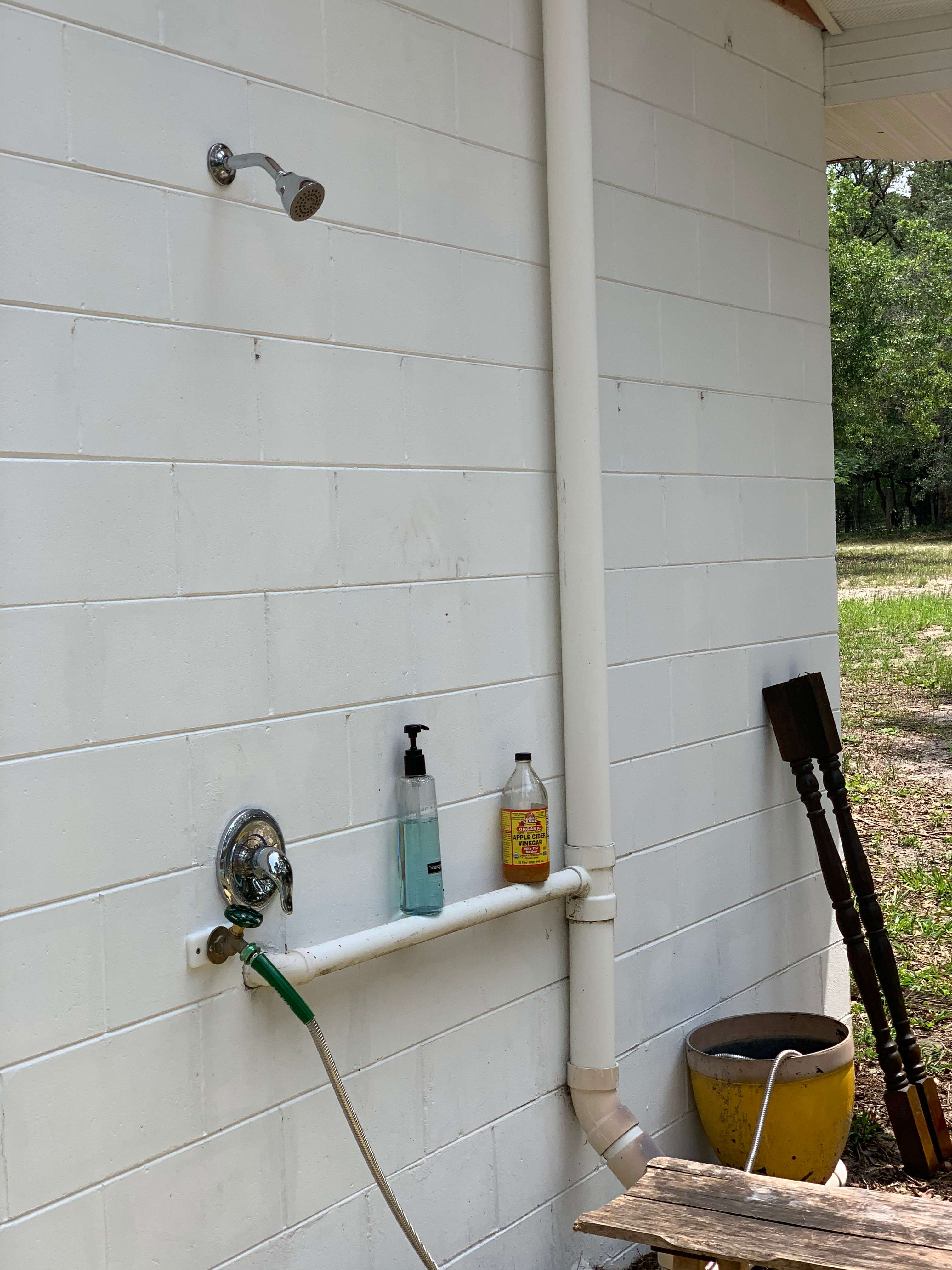 hot & cold water outdoor shower