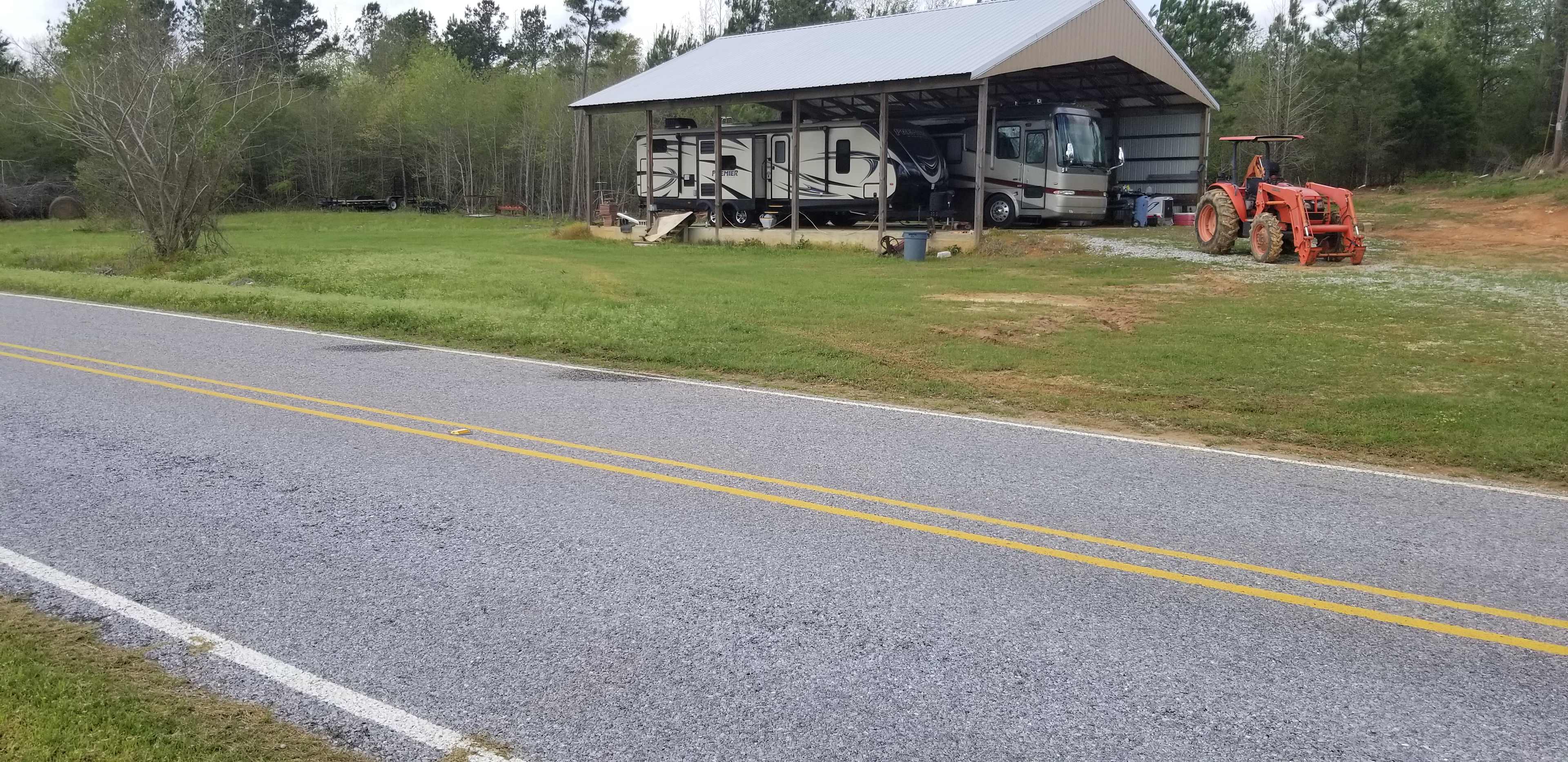 Farm Shed for RV parking with access to electric and water