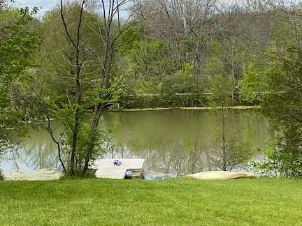 View of the pond from the tipi hill