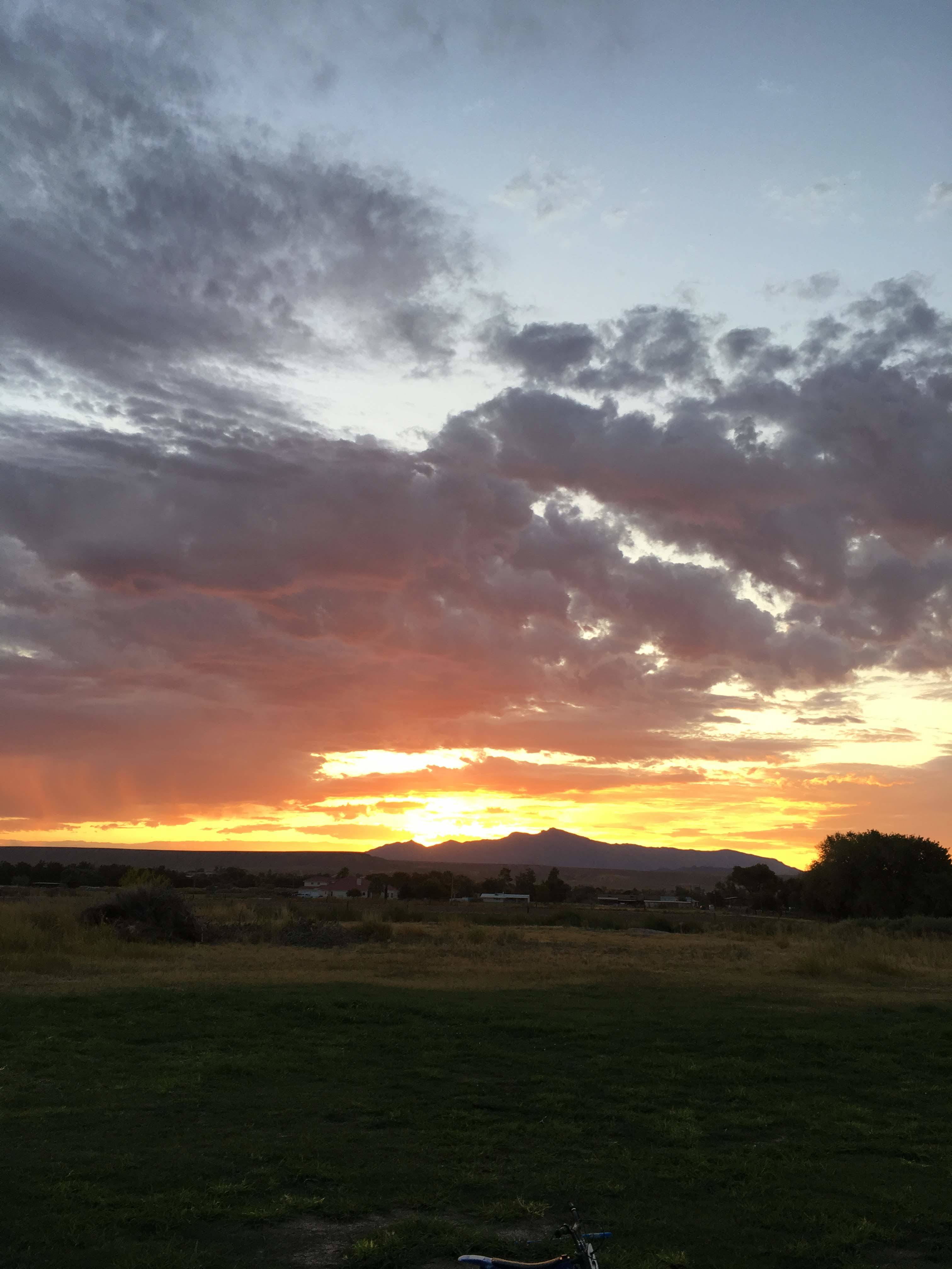 Sunrise over campsite