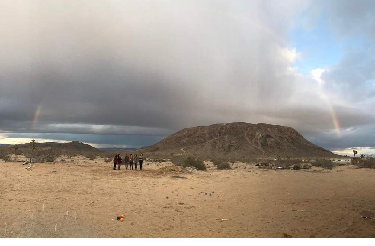 View of goat mountain from the main house. WHere you can camp, hike, BLM land expanse
