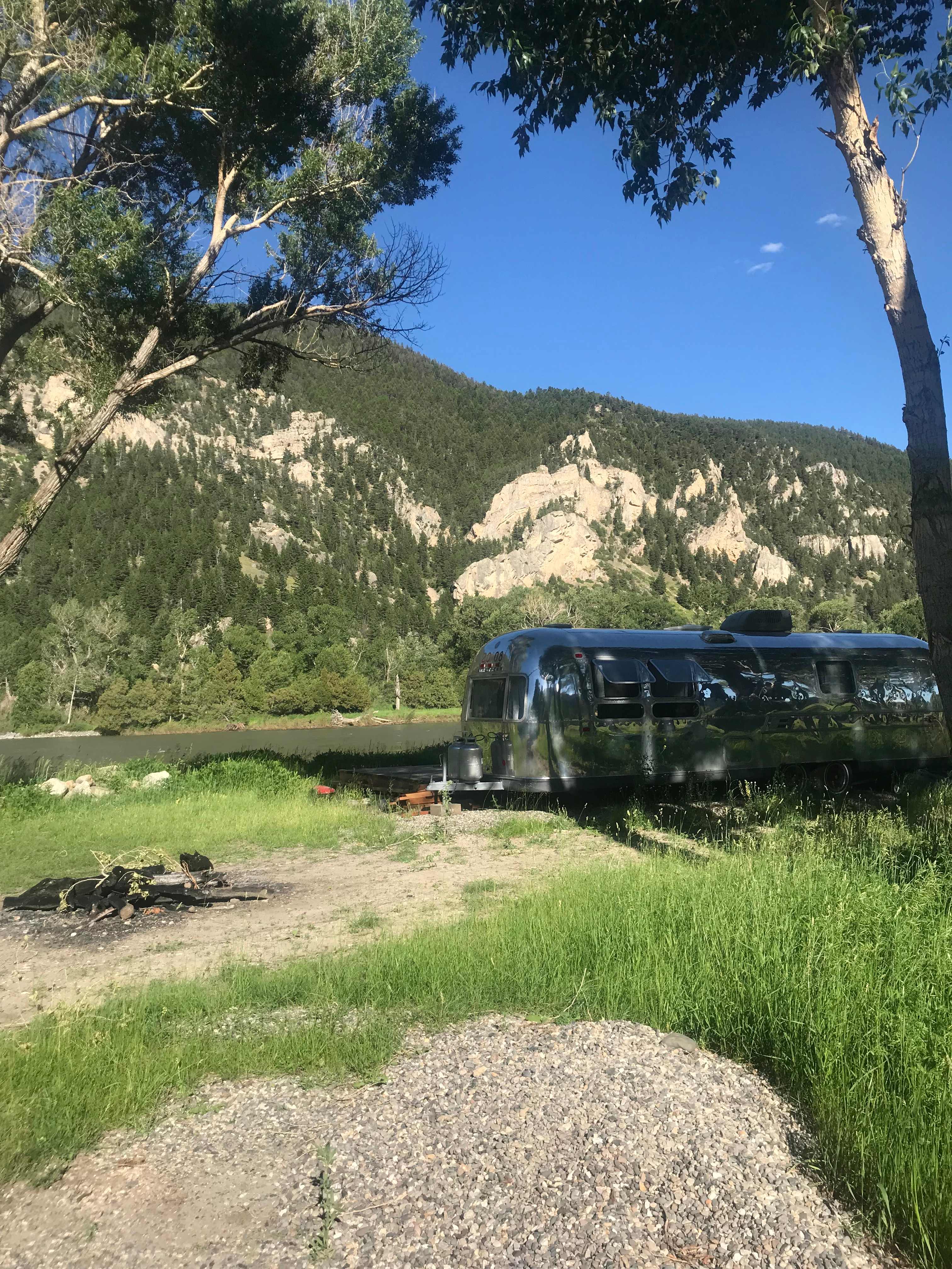 This is the entrance to our property that is our airstream it is not for rent but it will be on the campsite in front of the wooden deck.