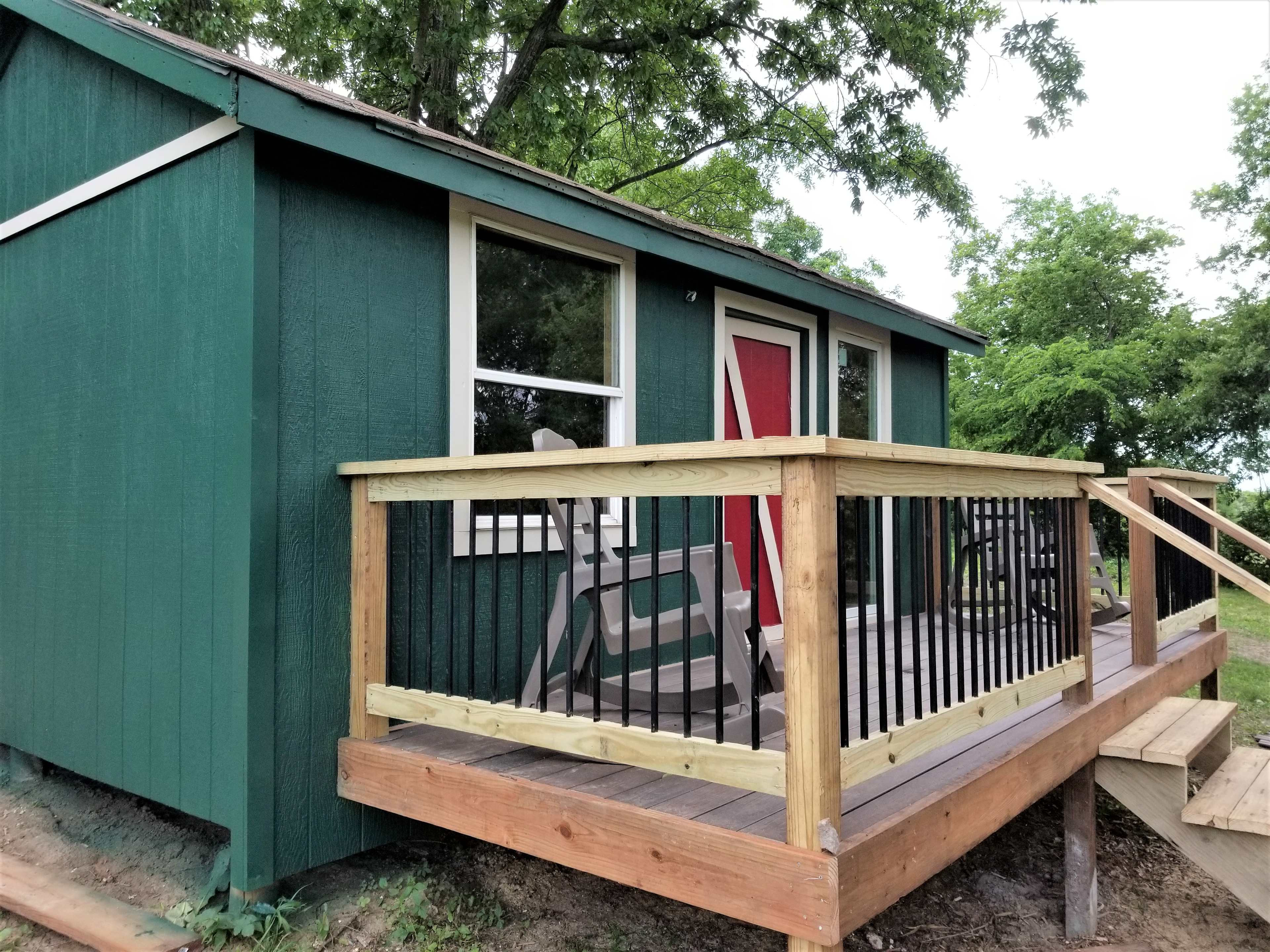 Deck across the complete front