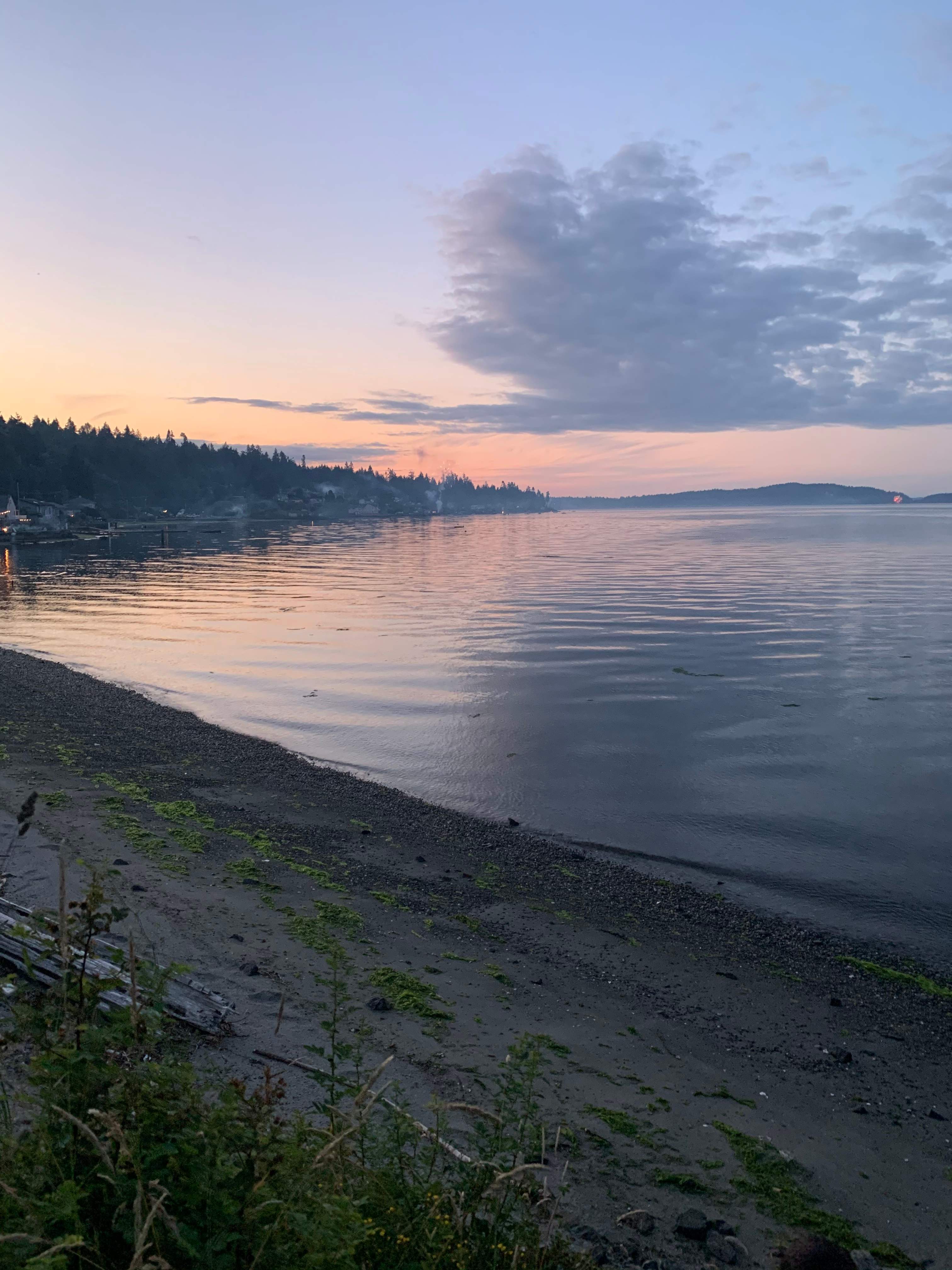 The Sound is a short walk down curley creek with a beautiful public-access beach. 