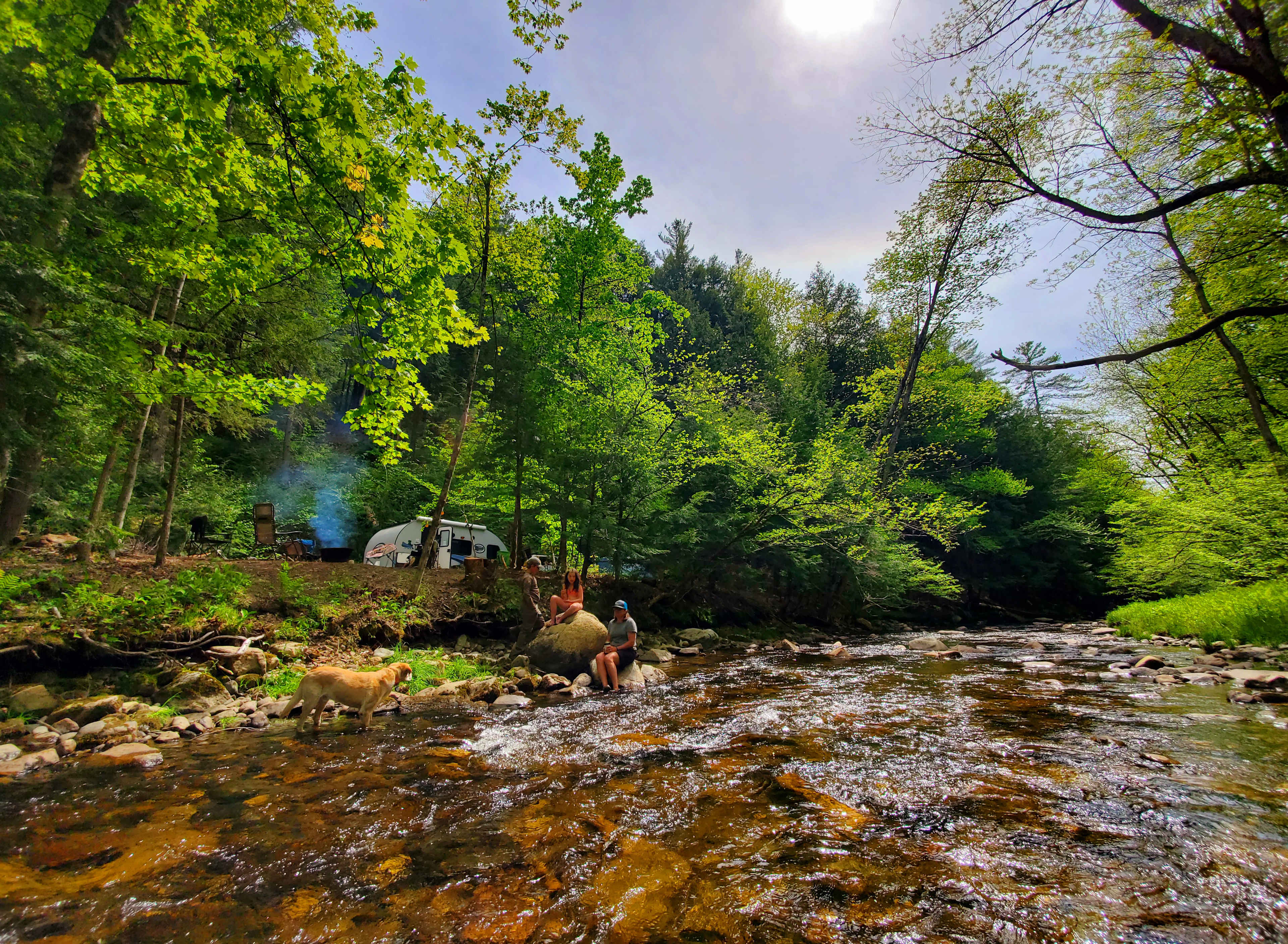 Little Sugar River looking towards campsite #1, Southernmost Point.