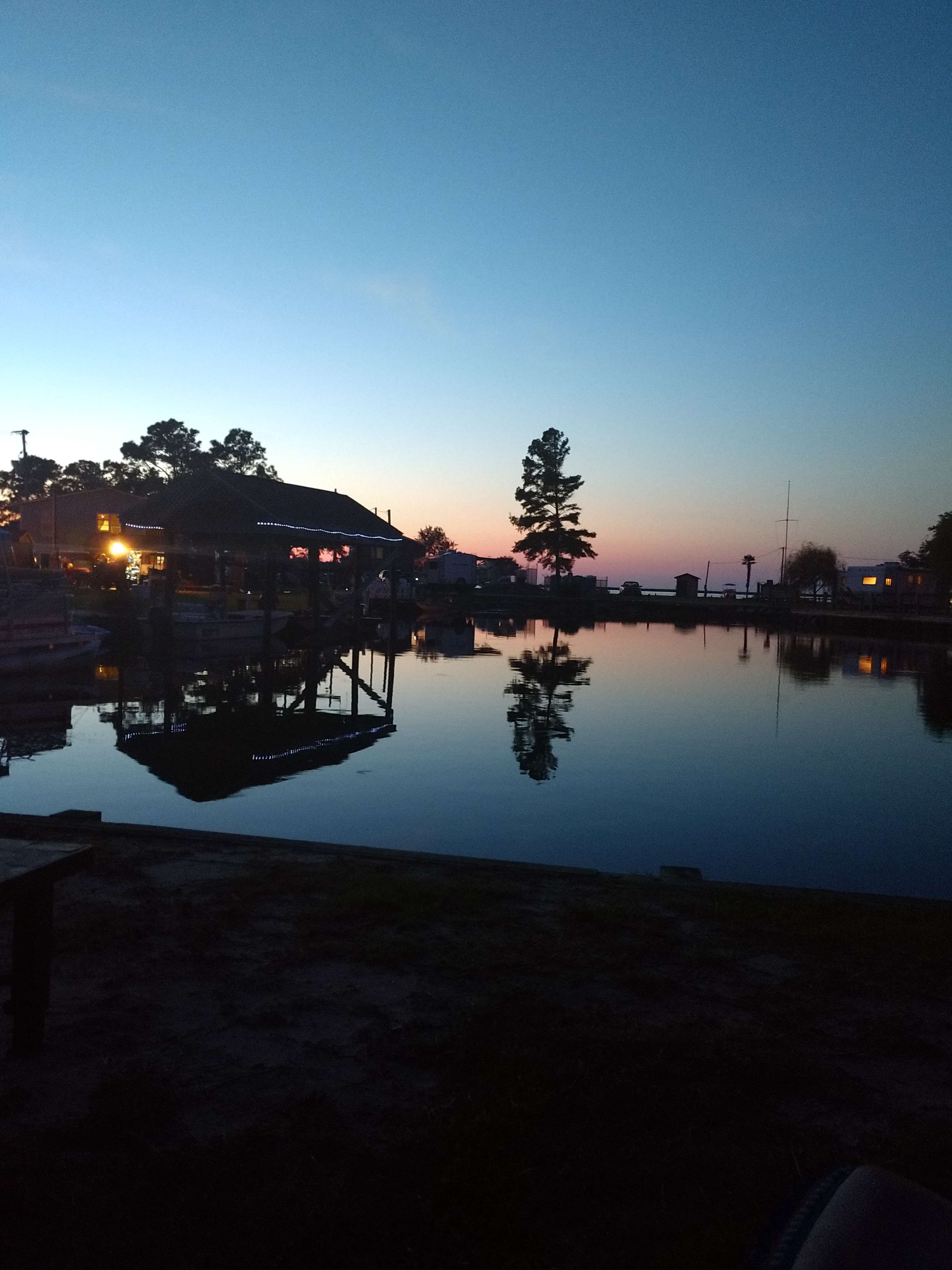 View at sunrise.