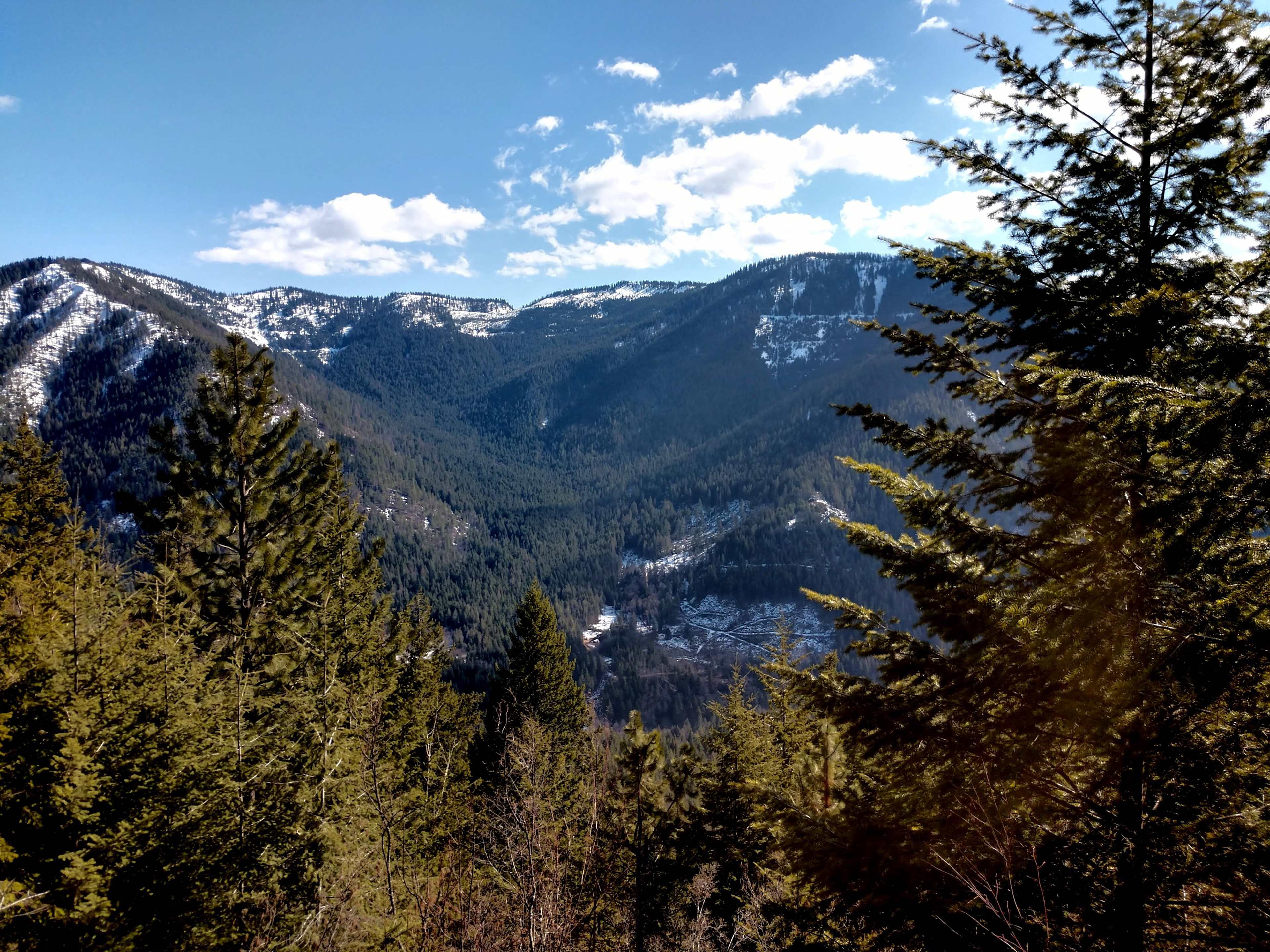 Our property tucked into the mountainside.