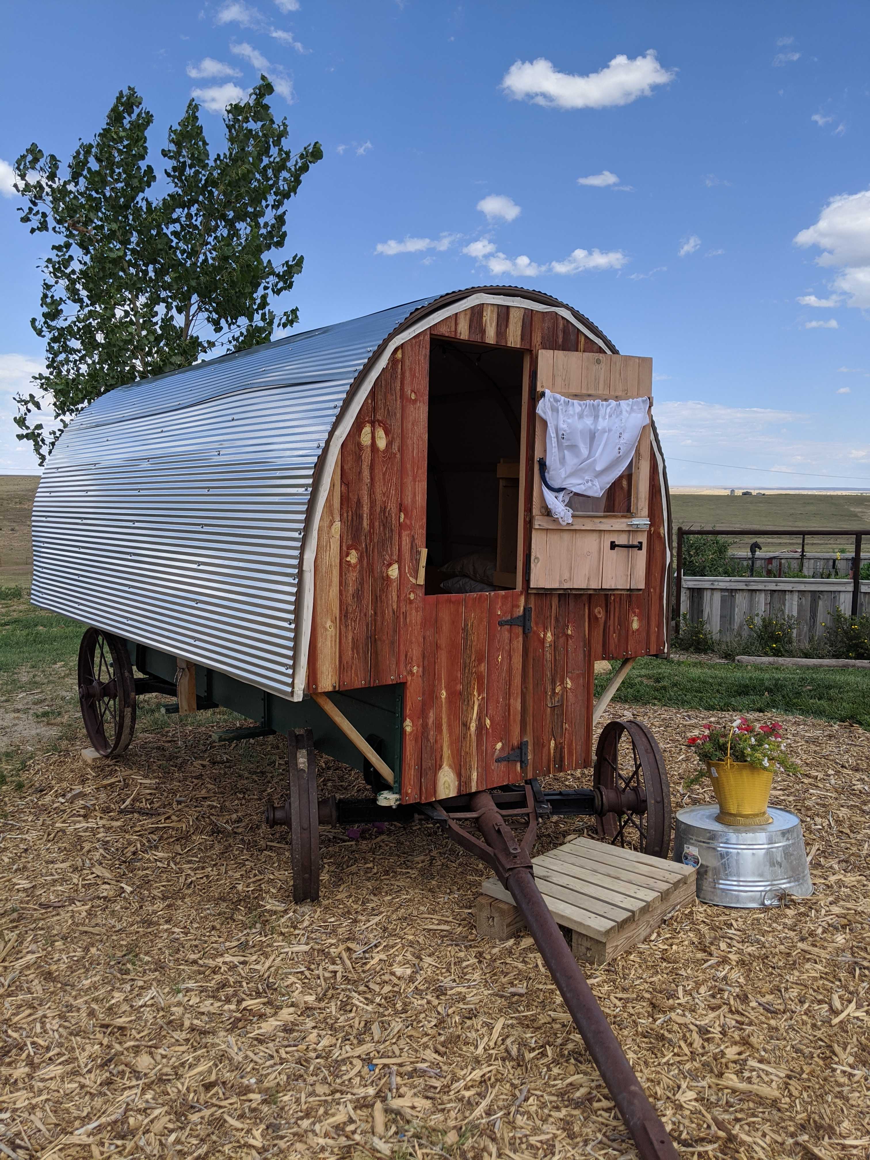 Authentic sheep wagon