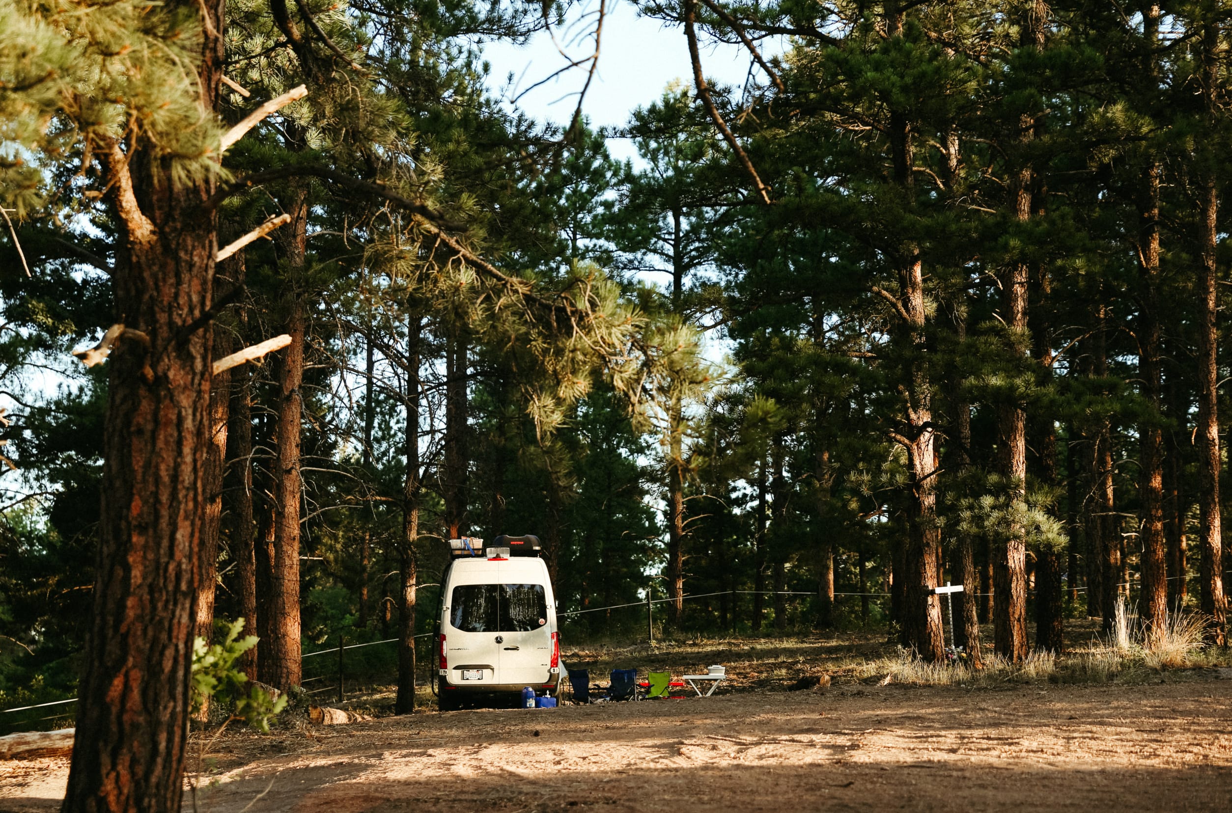the campsite - large enough for a van or car 