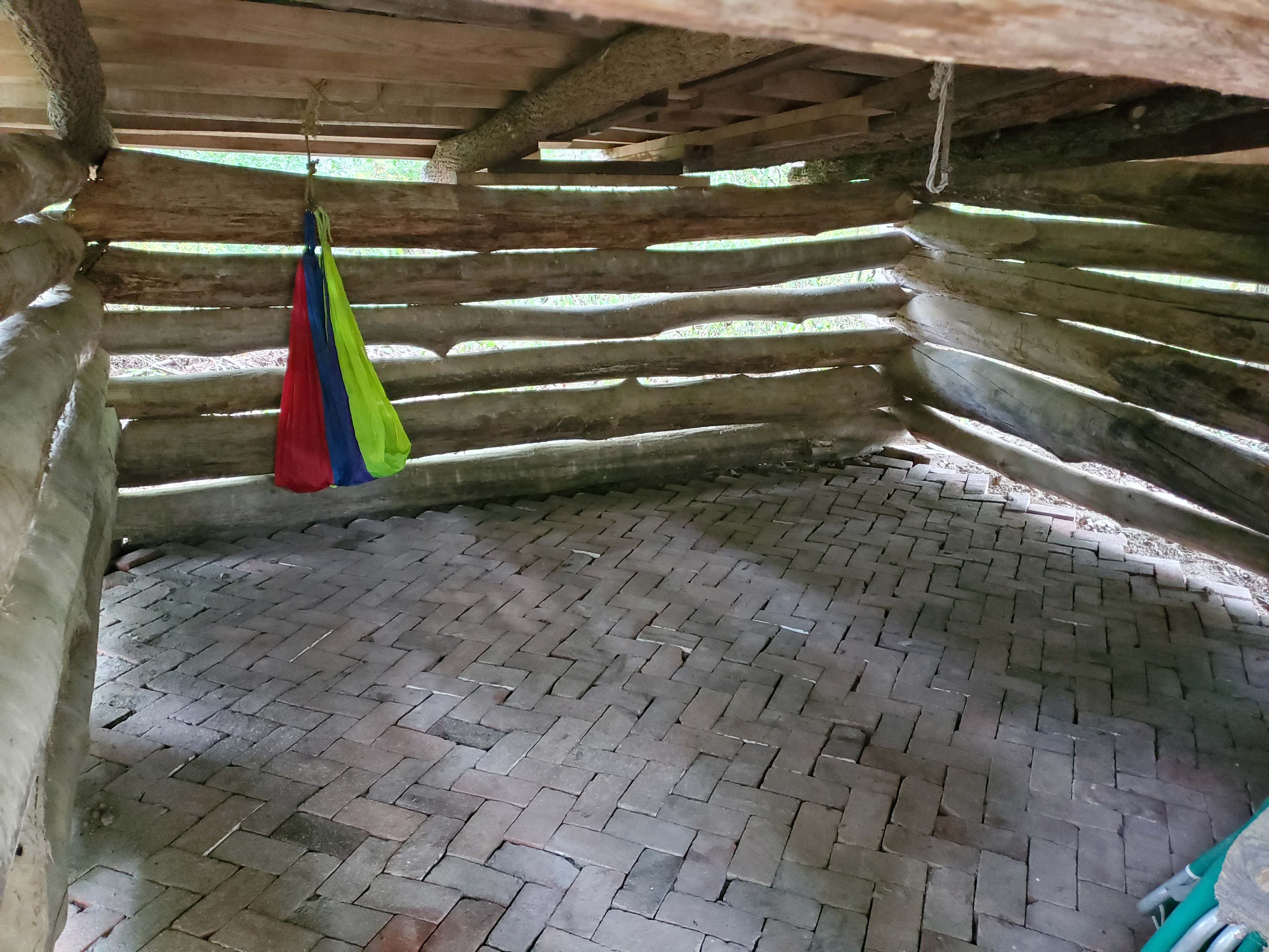 Inside is brick floor and very primitive.  