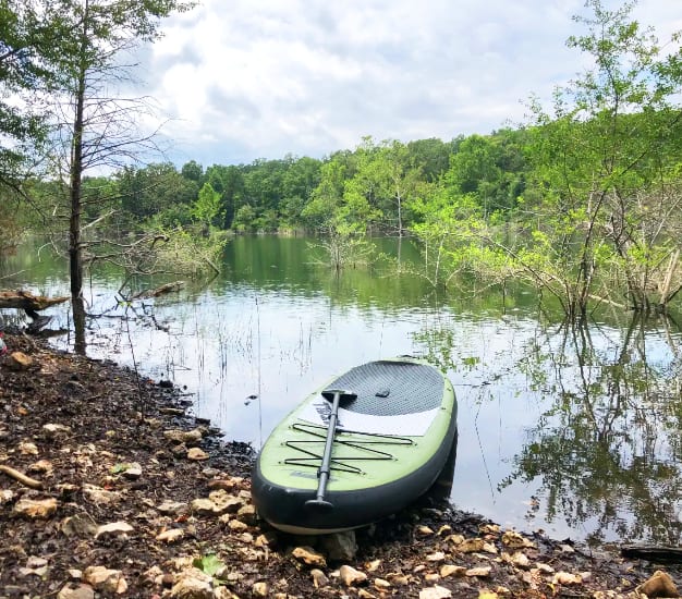 Bring your kayaks and paddle boards! There is a spot to launch down a short hill from the campsite. 