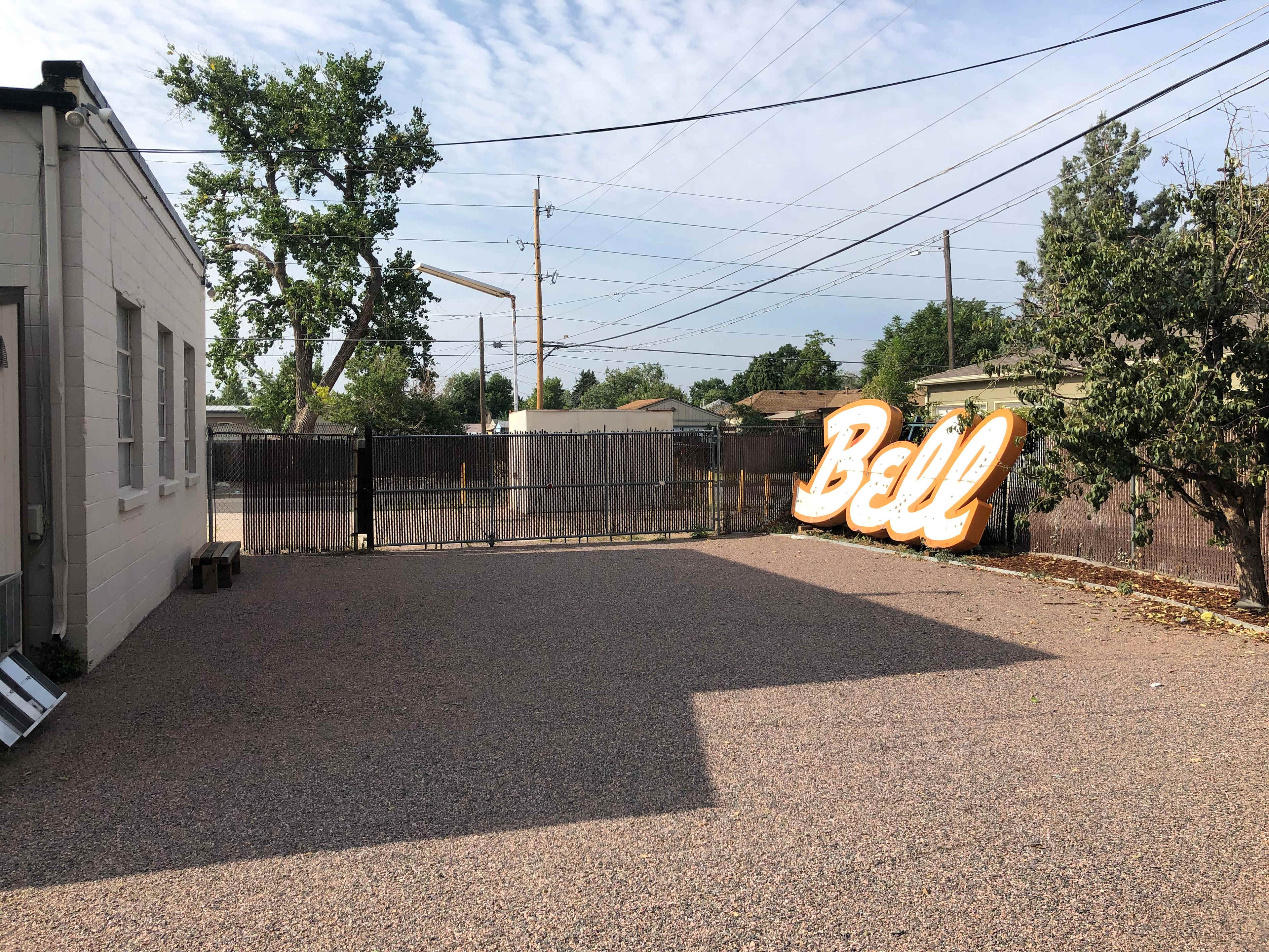 Sculpture area to the side of Counterpath.