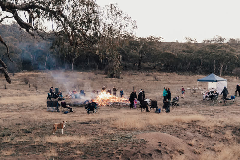 The back paddock area where you can camp