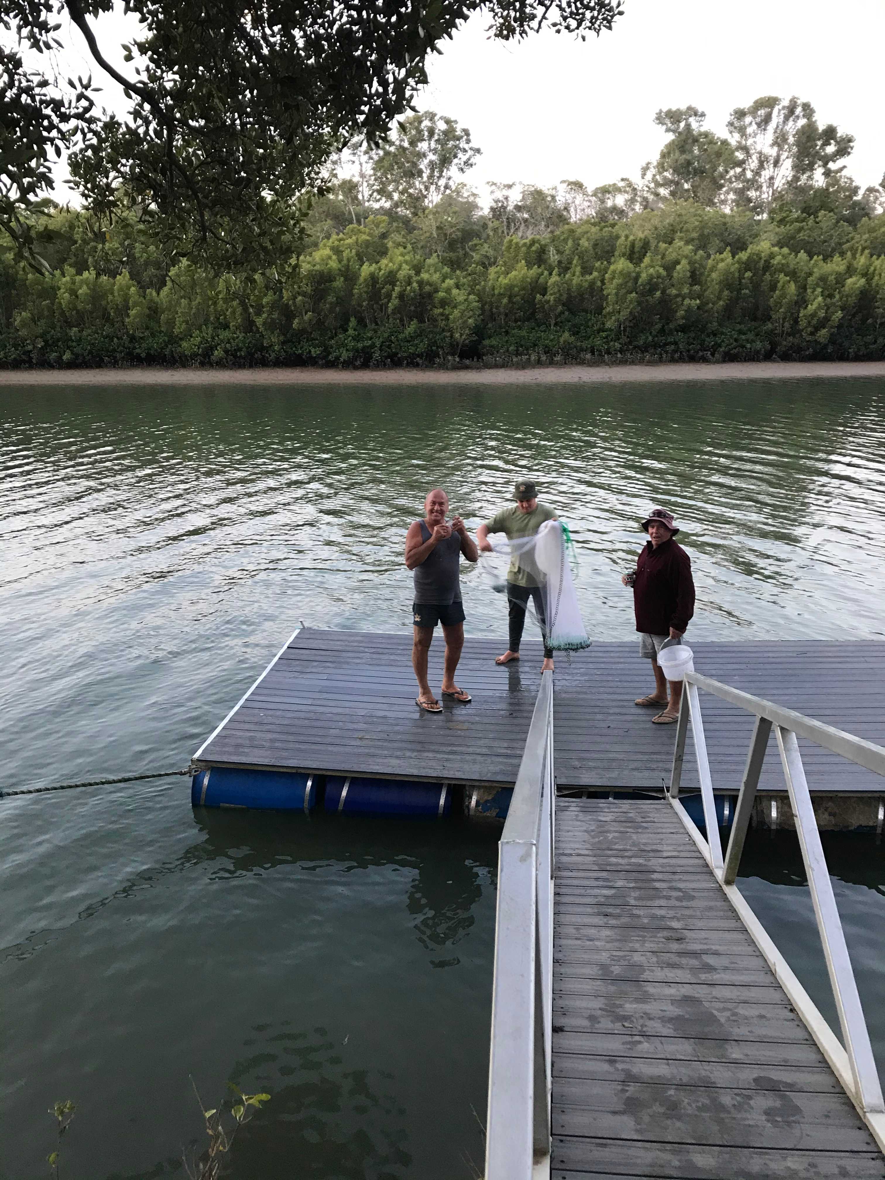 Pontoon for fishing or launching your kayak or relaxing 