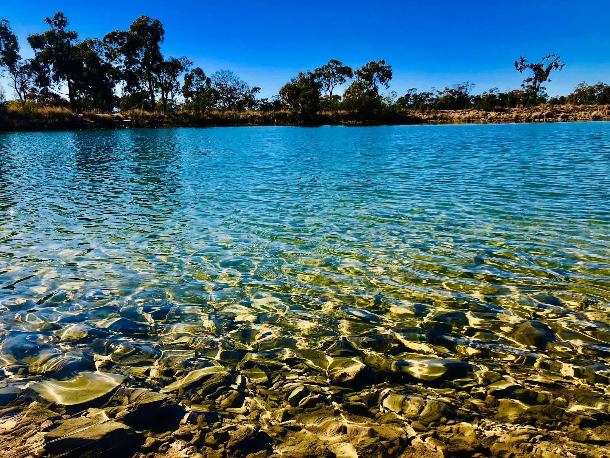 Beautiful clear storage pond