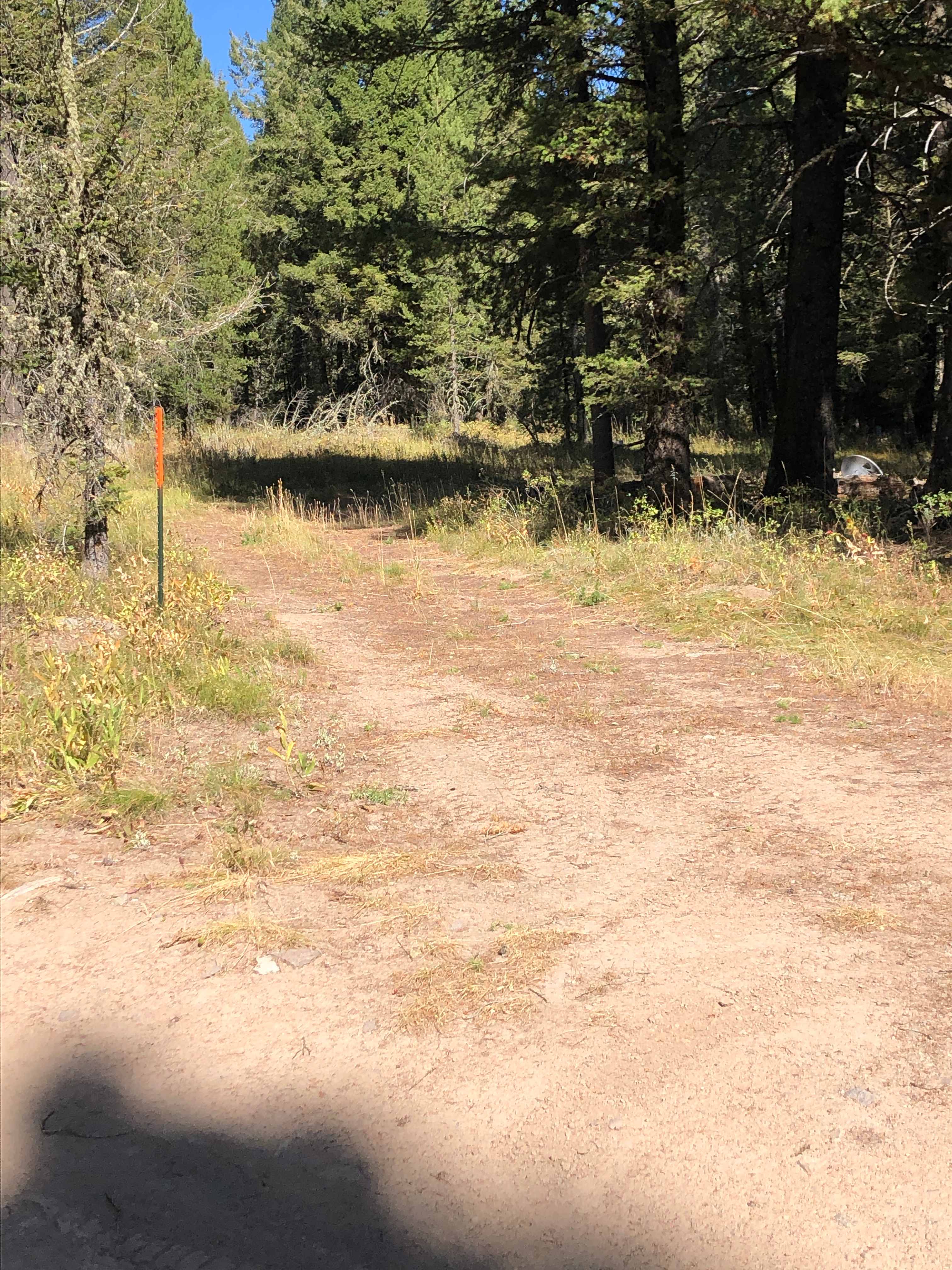 One way into the property 
