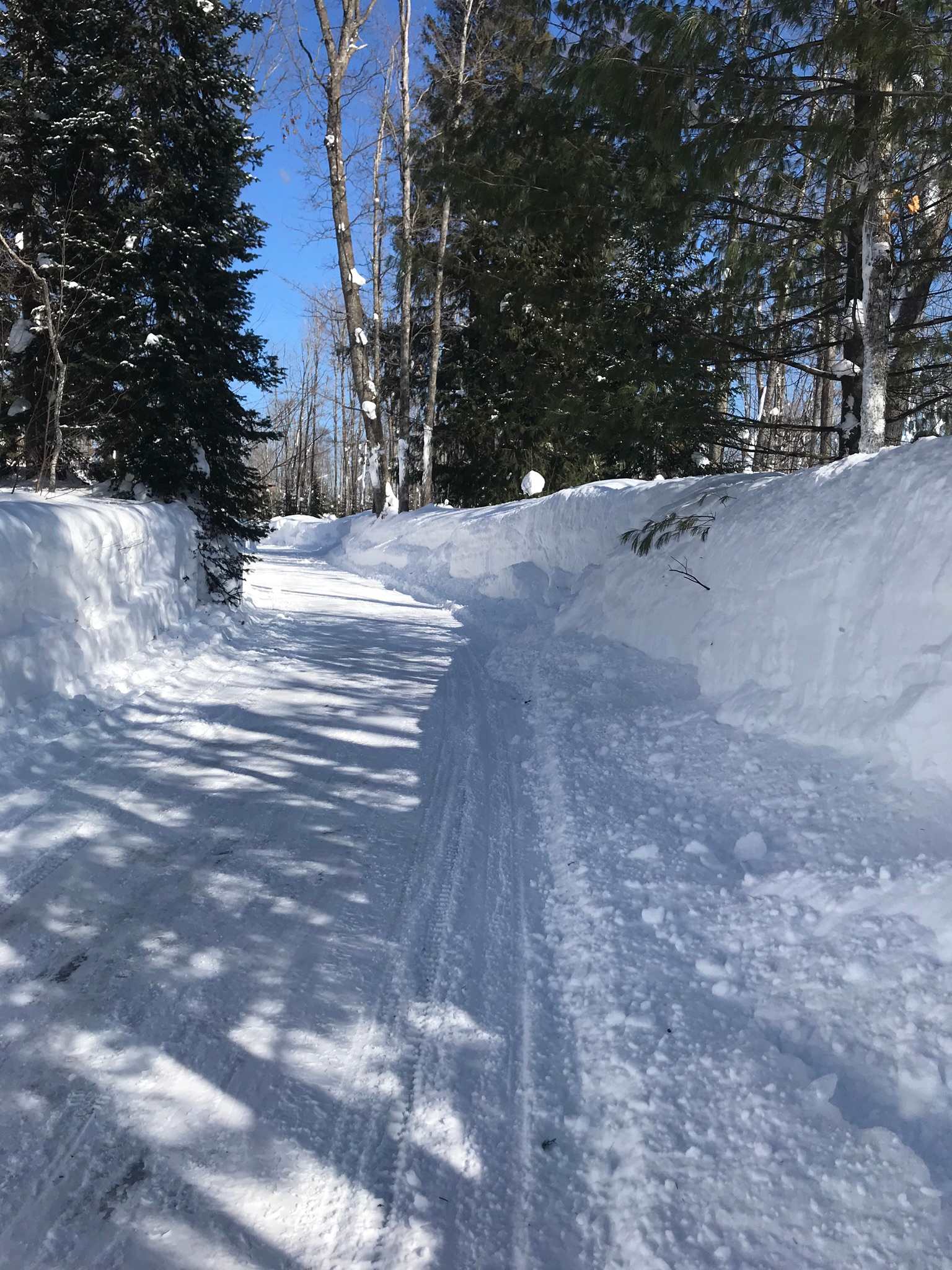 Winter driveway to gentle Breeze