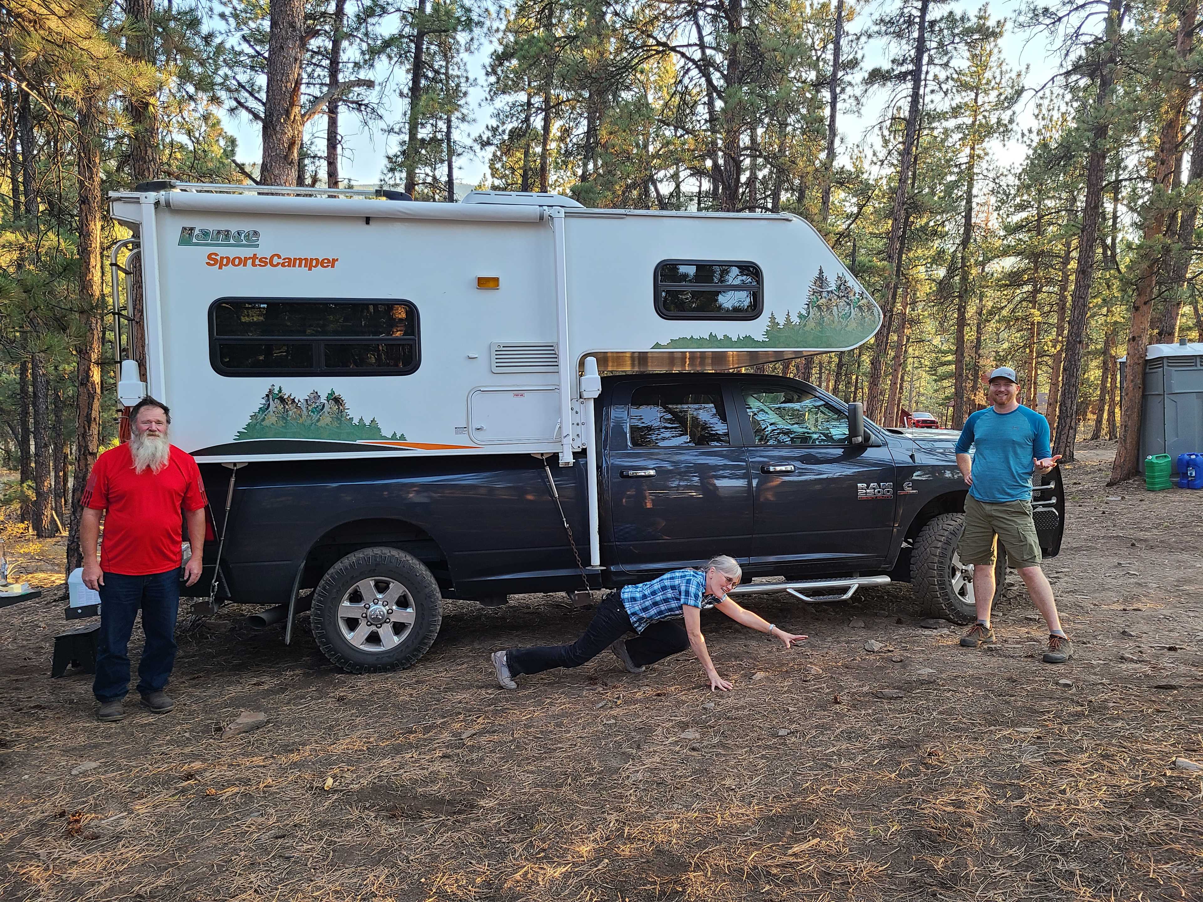A bit uneven ground for a camper lol