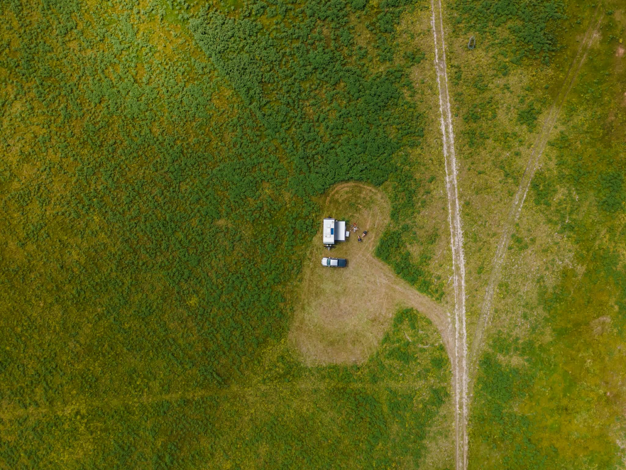 Topdown of the camp site