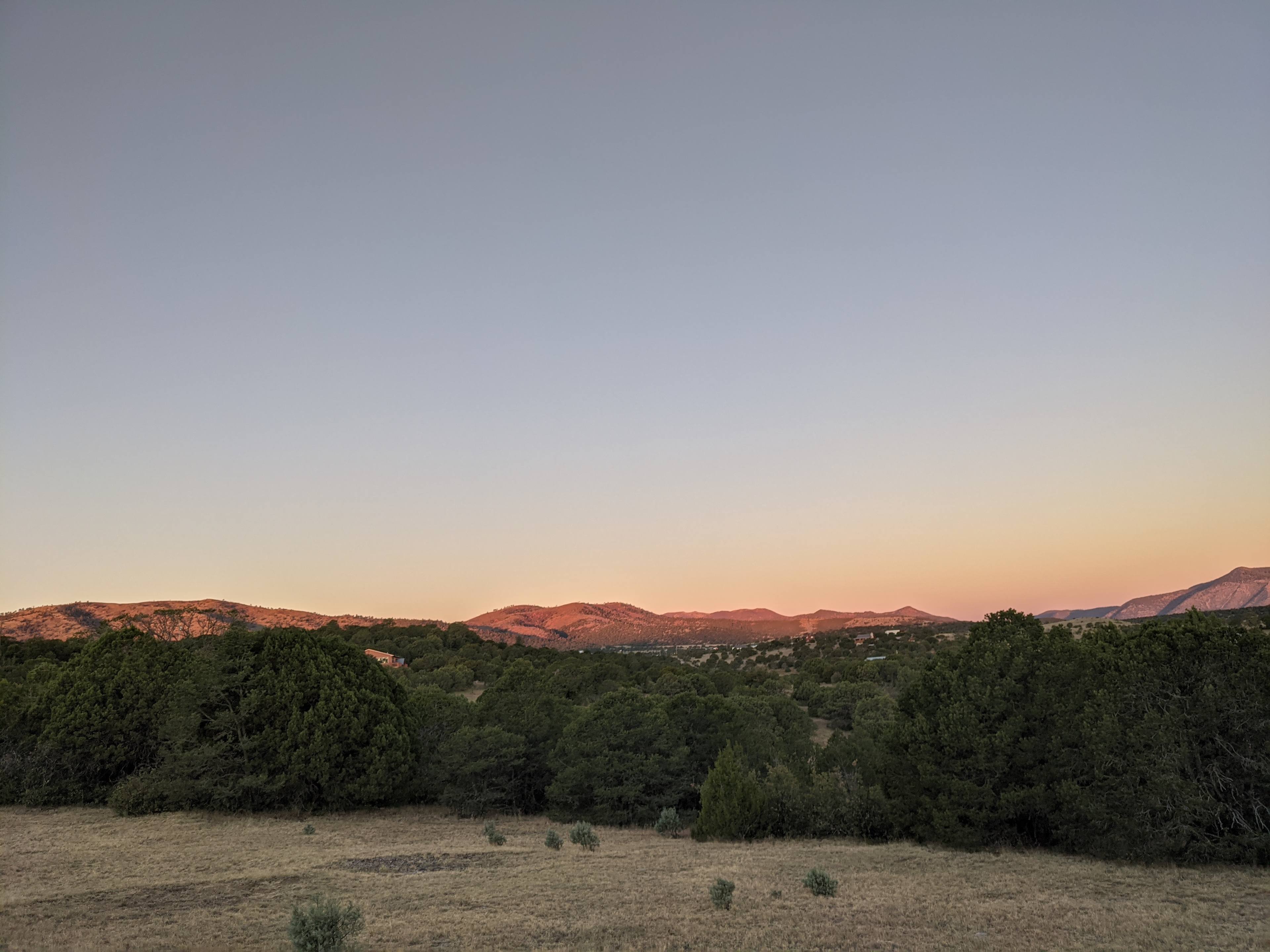 View from camp looking out the horizon 