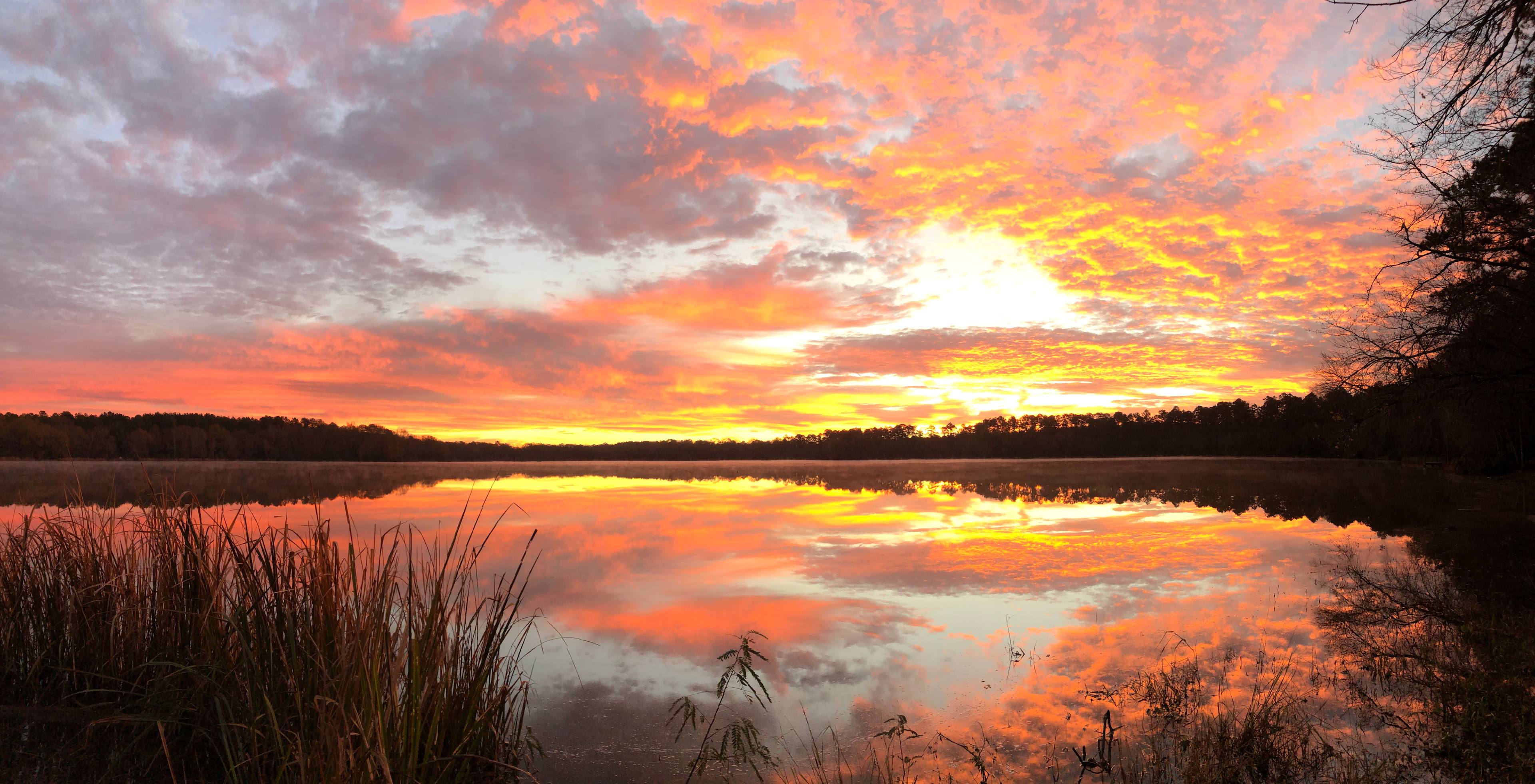 We face east so we get some beautiful sunrises over the lake. I believe this one was on Easter Sunday one year.