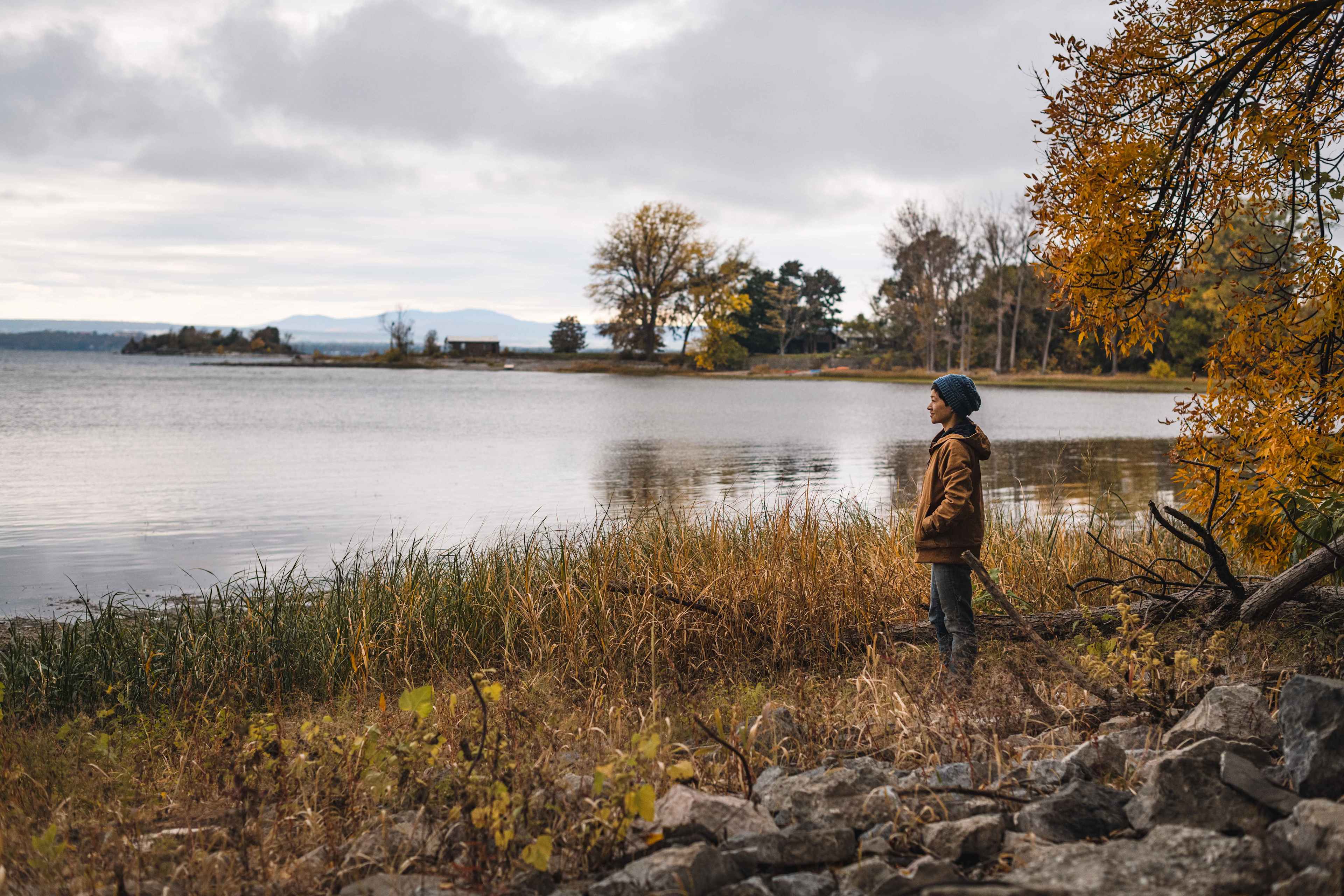 Across from the farm is a beautiful beach with stunning views of Lake Champlain