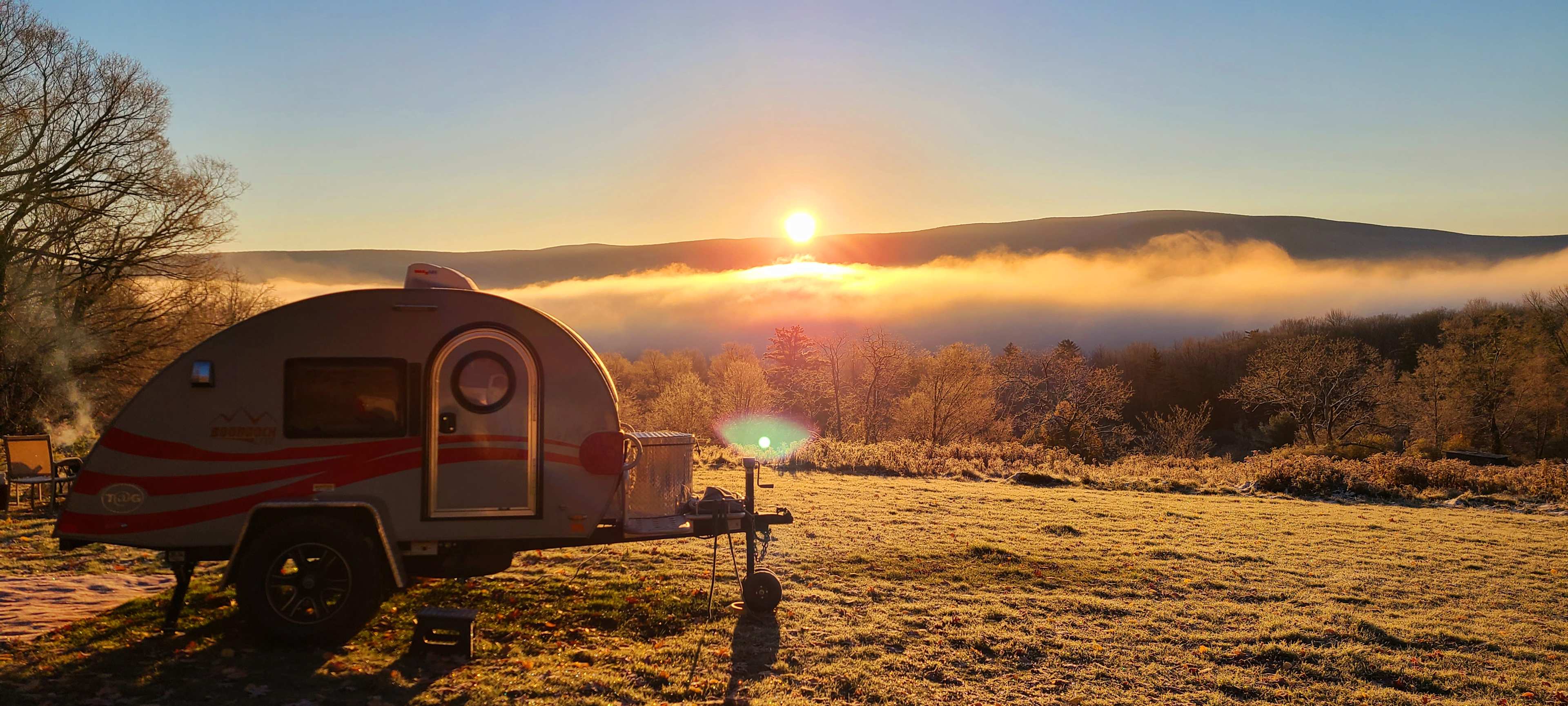 Beatiful late autumn sunrise.