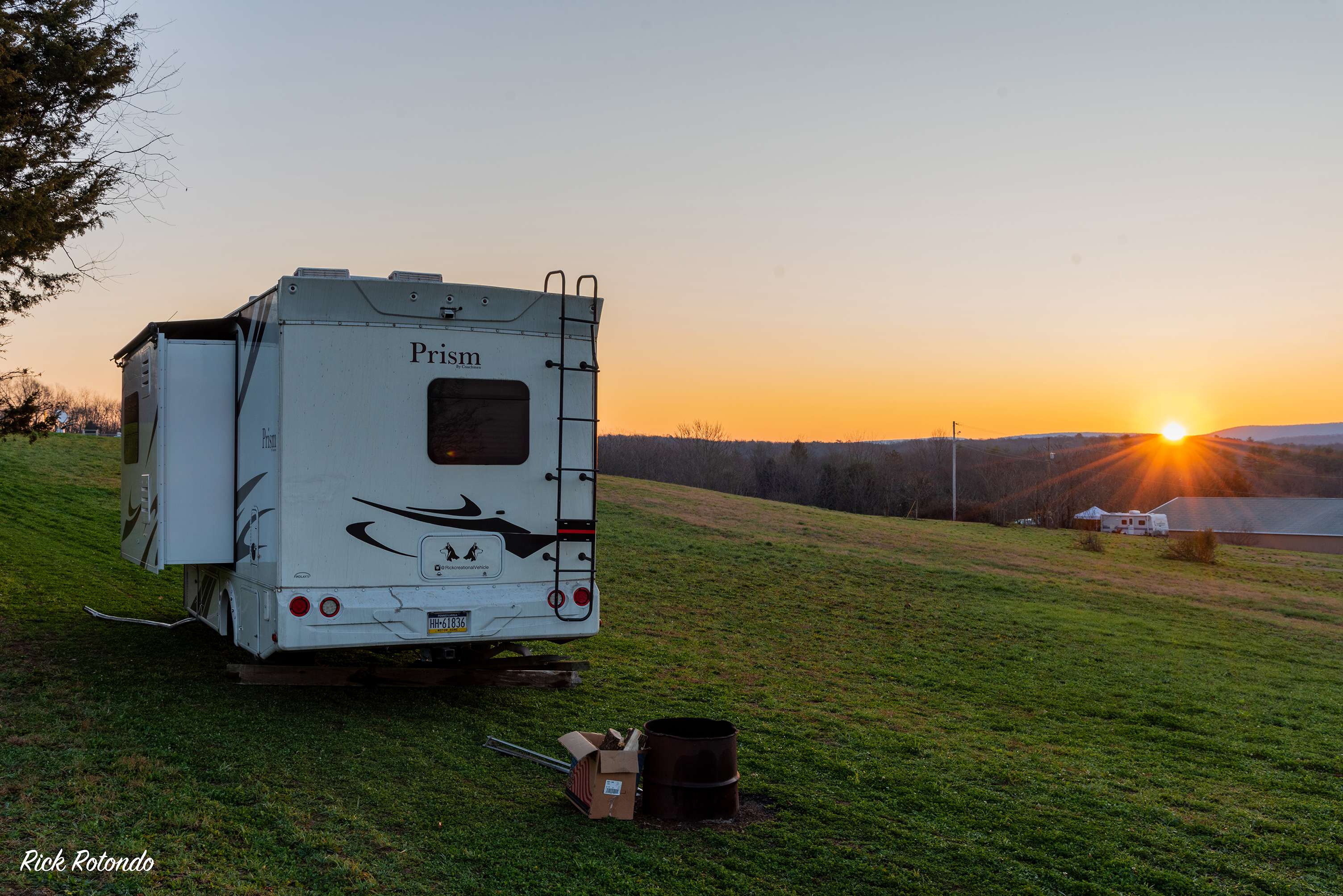 Sunrise from our site.