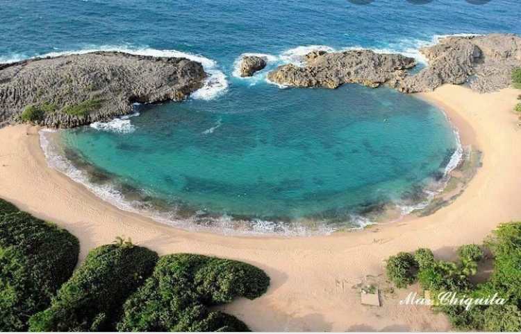 Vista aérea de Playa Mar Chiquita.