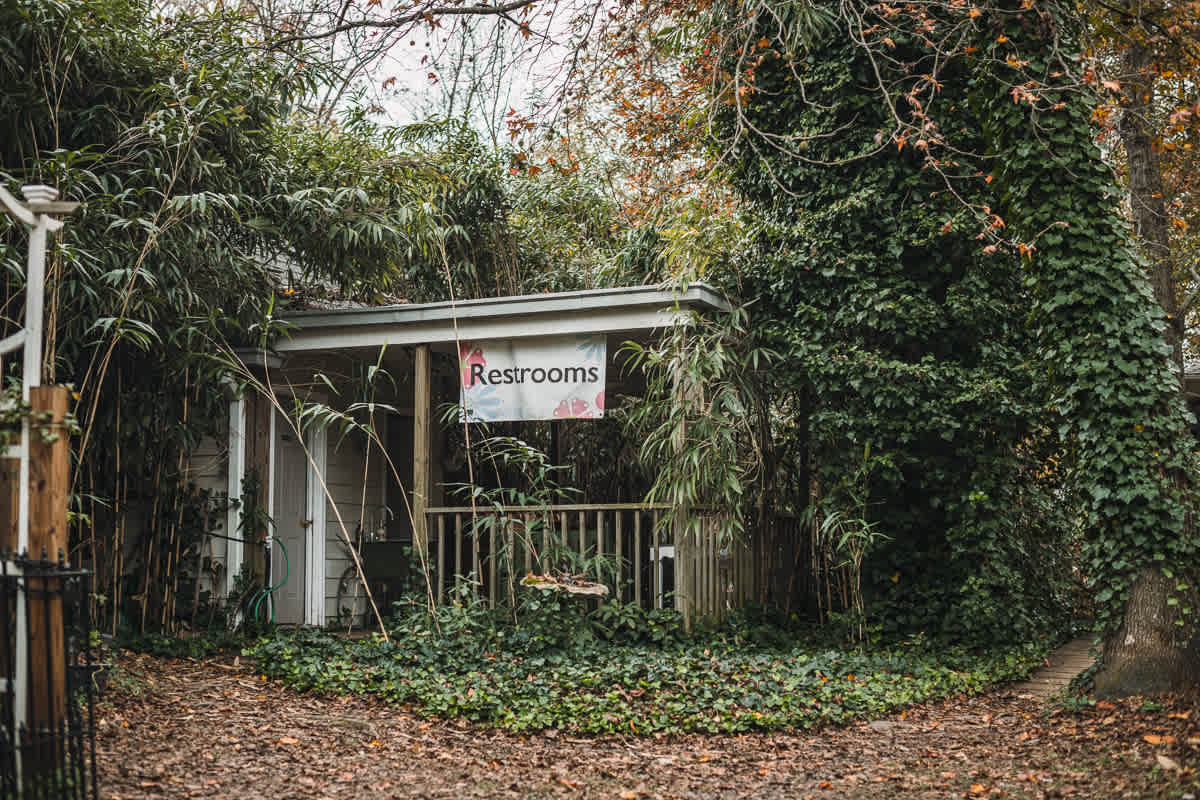 There are bathrooms available for camper use