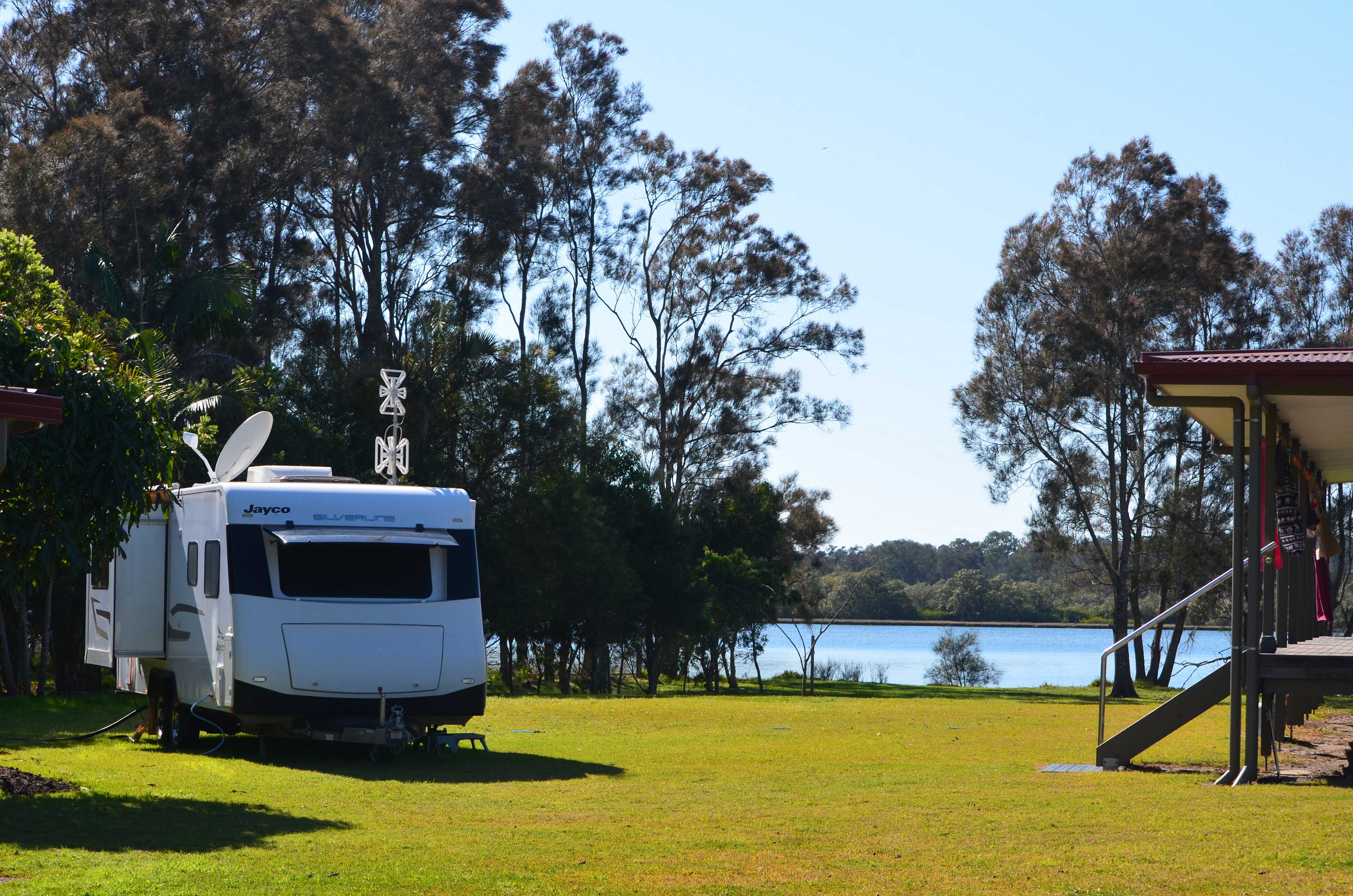 Site located on the flood mound great river view & close to water/power 10 or 15amp.   