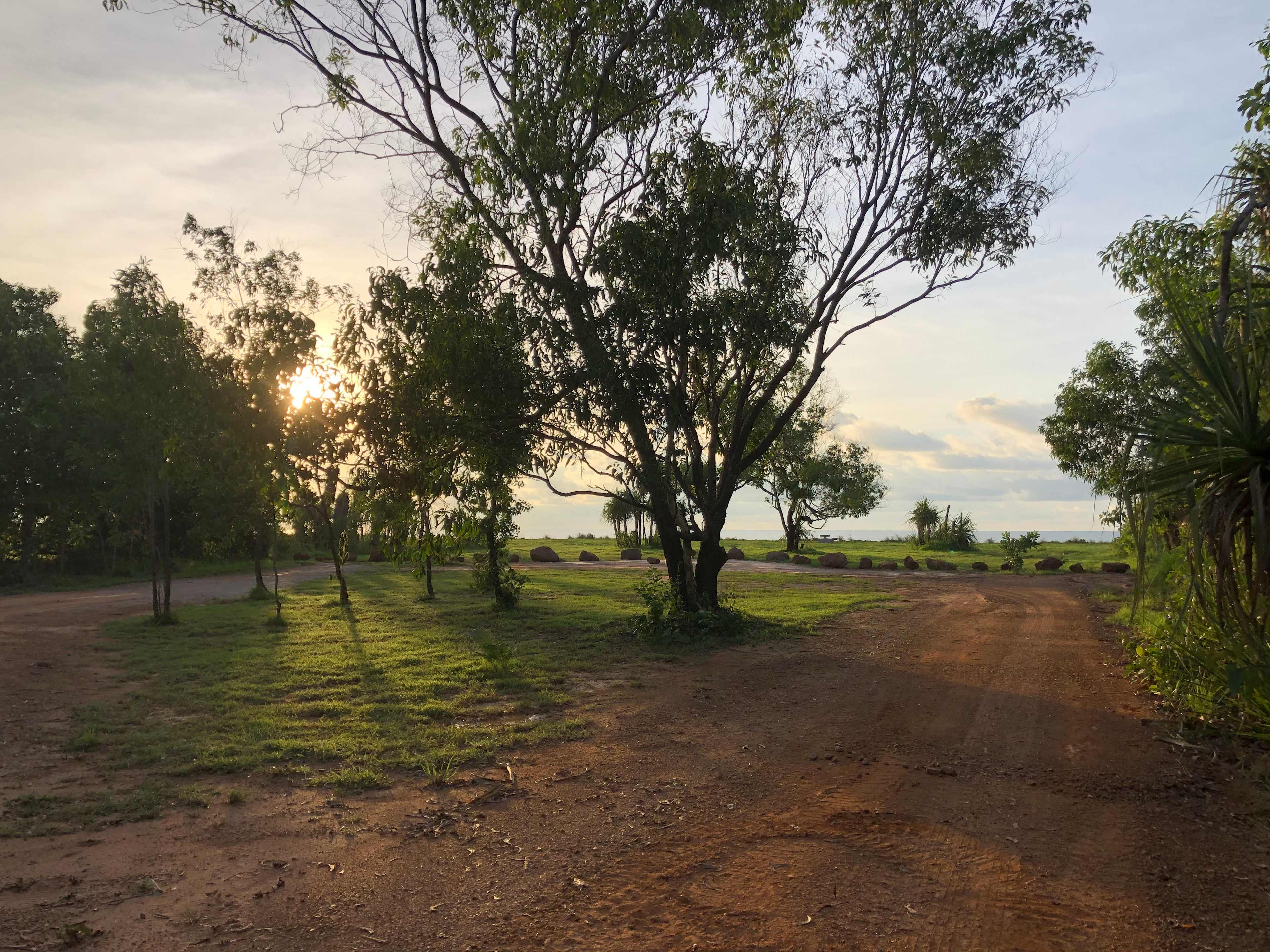 Right hand side of camping area